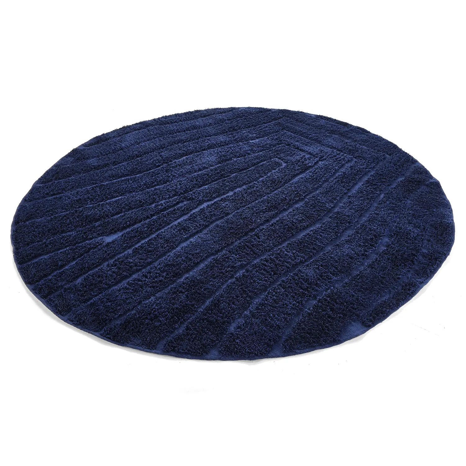 Pyöreä matot - Farley Natural Cotton Shaggy (sininen)
