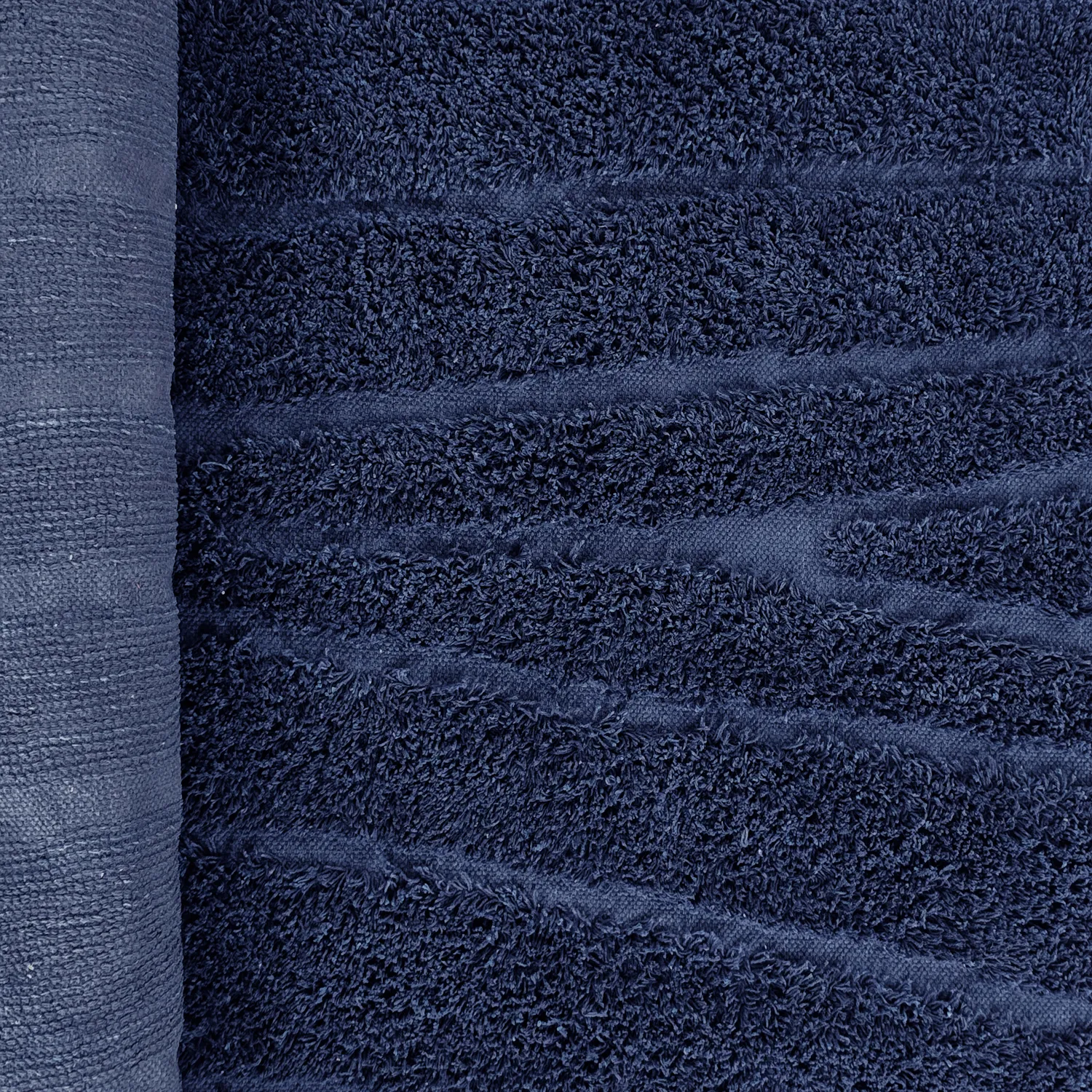 Pyöreä matot - Farley Natural Cotton Shaggy (sininen)