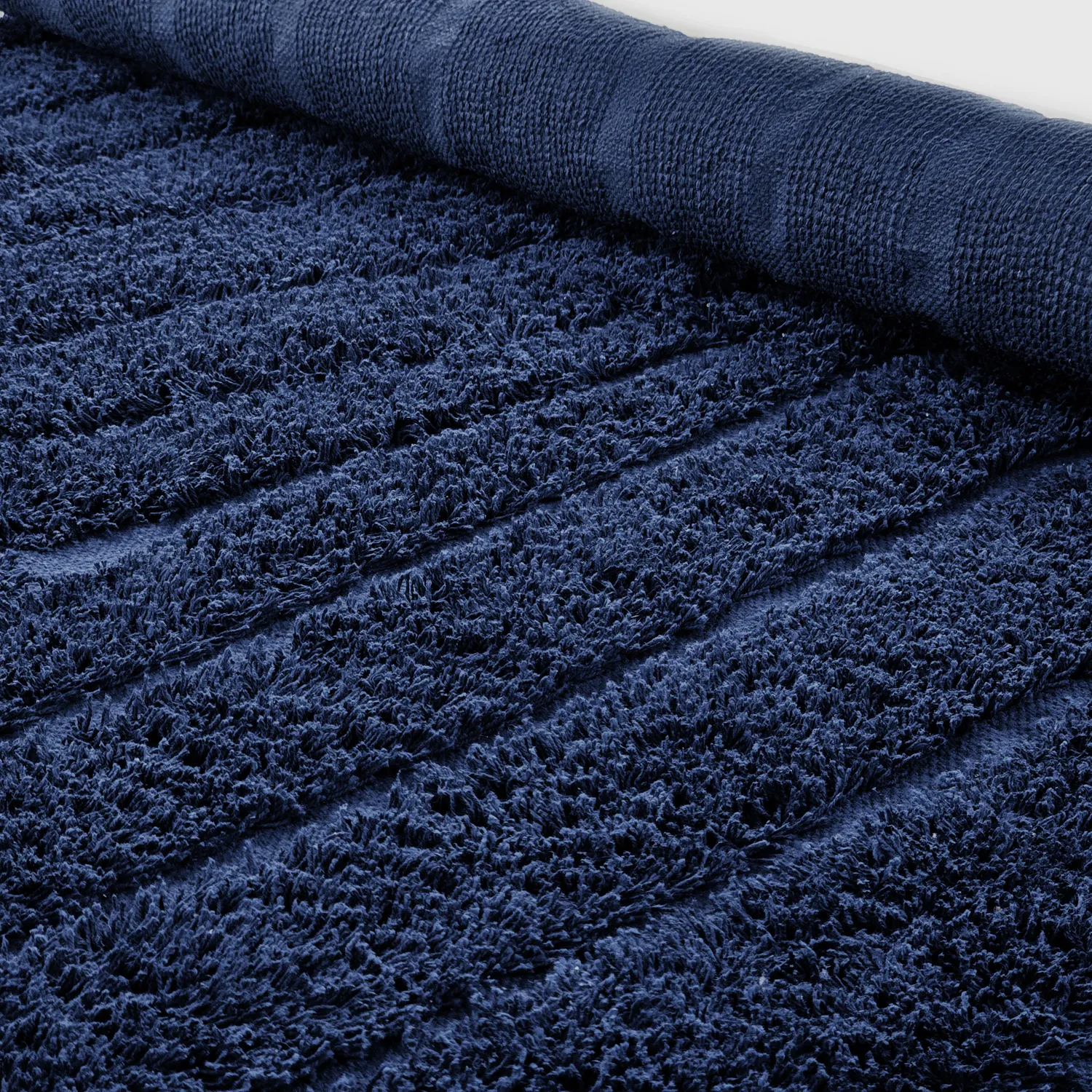 Pyöreä matot - Farley Natural Cotton Shaggy (sininen)