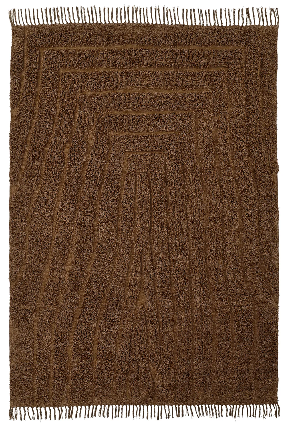 Ryijymatot - Farley Natural Cotton Shaggy (ruskea)