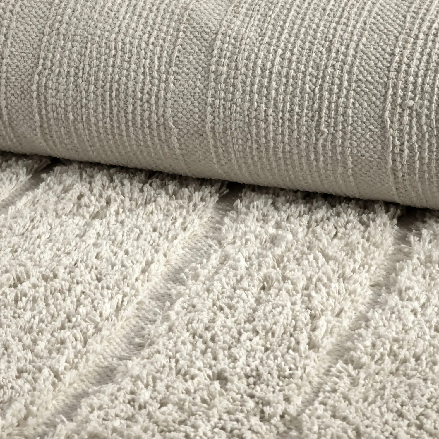 Ryijymatot - Farley Natural Cotton Shaggy (luonnonvalkoinen)