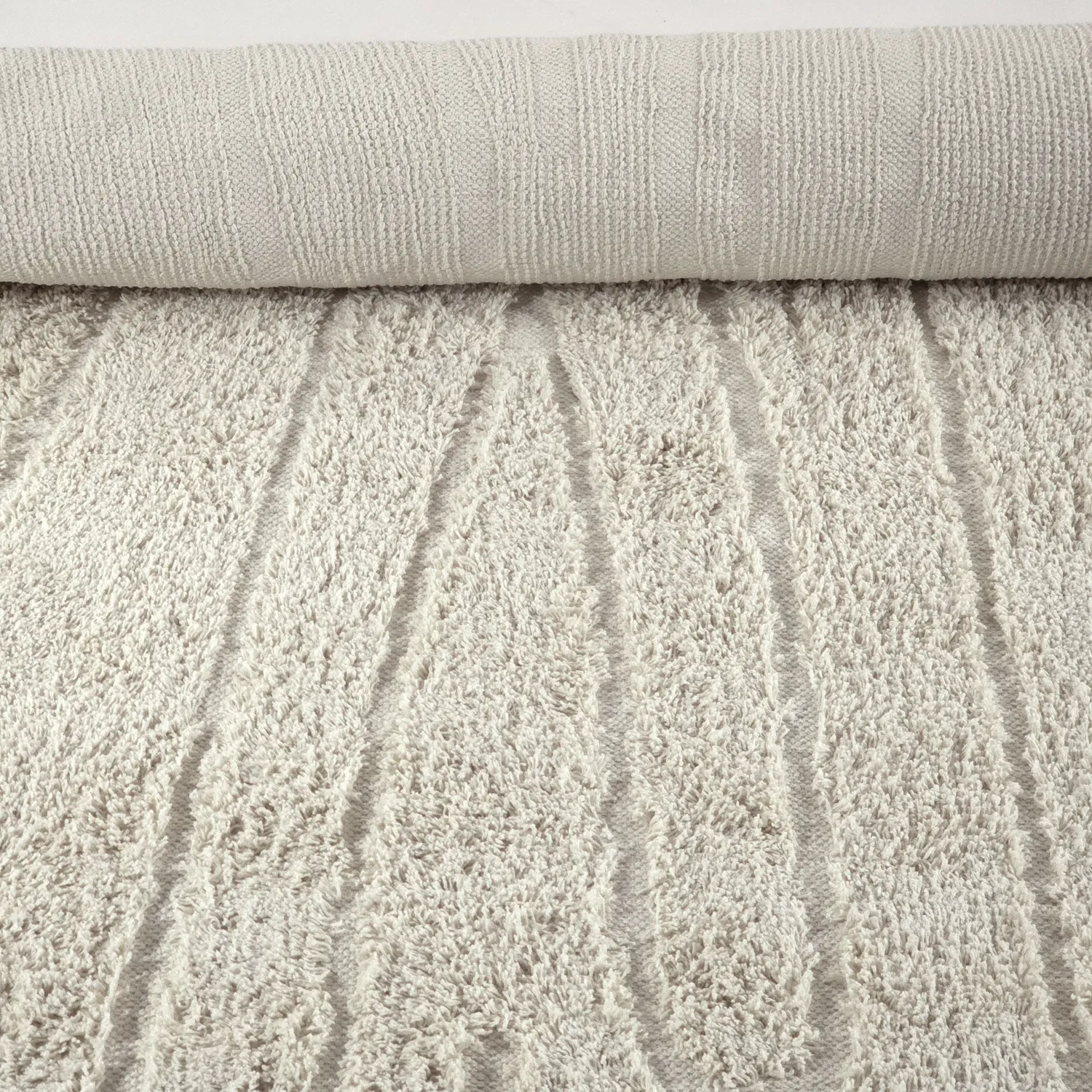 Ryijymatot - Farley Natural Cotton Shaggy (luonnonvalkoinen)