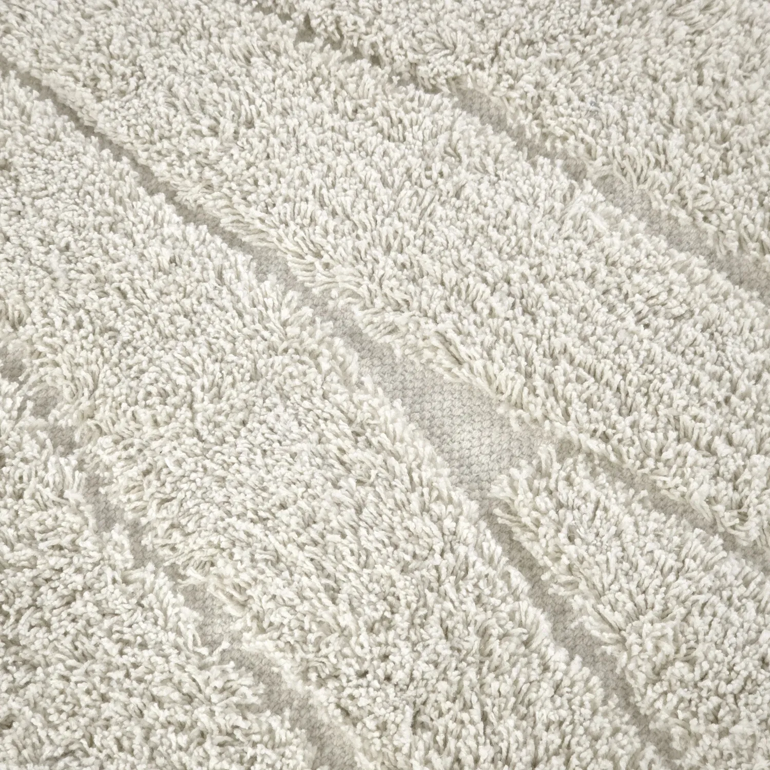 Pyöreä matot - Farley Natural Cotton Shaggy (luonnonvalkoinen)