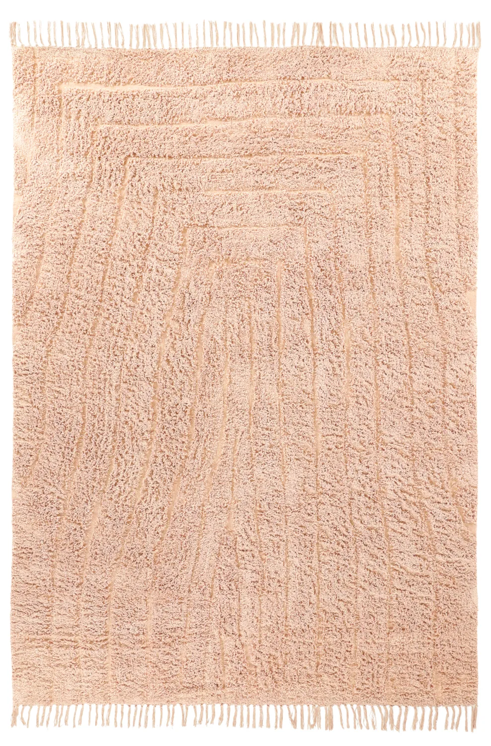 Ryijymatot - Farley Natural Cotton Shaggy (vaaleanpunainen)