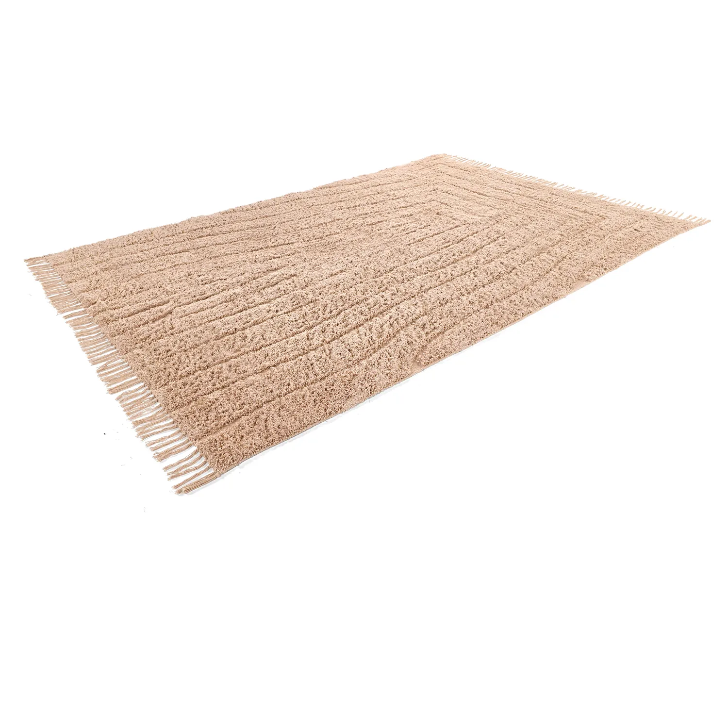 Ryijymatot - Farley Natural Cotton Shaggy (vaaleanpunainen)