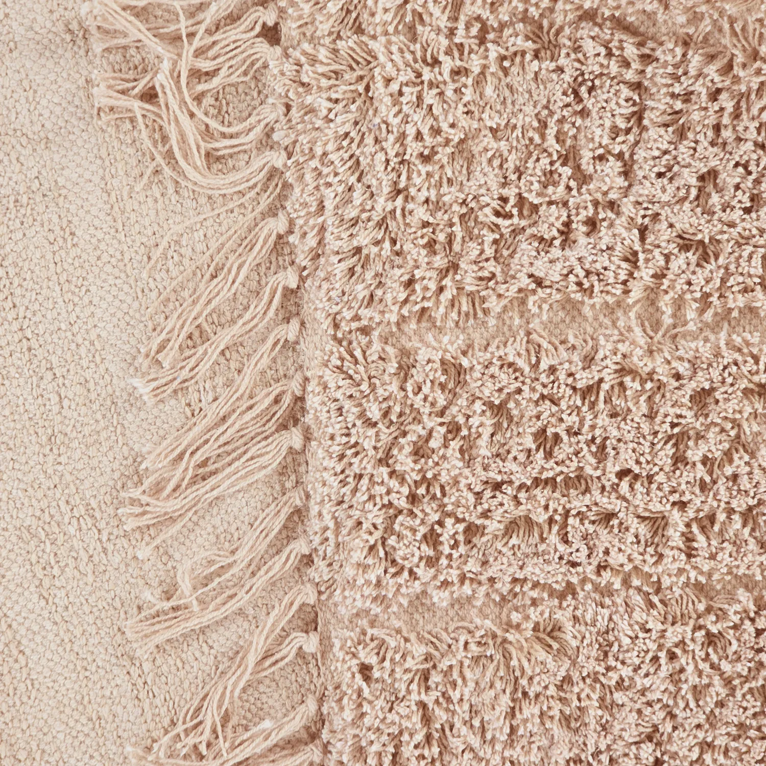 Ryijymatot - Farley Natural Cotton Shaggy (vaaleanpunainen)