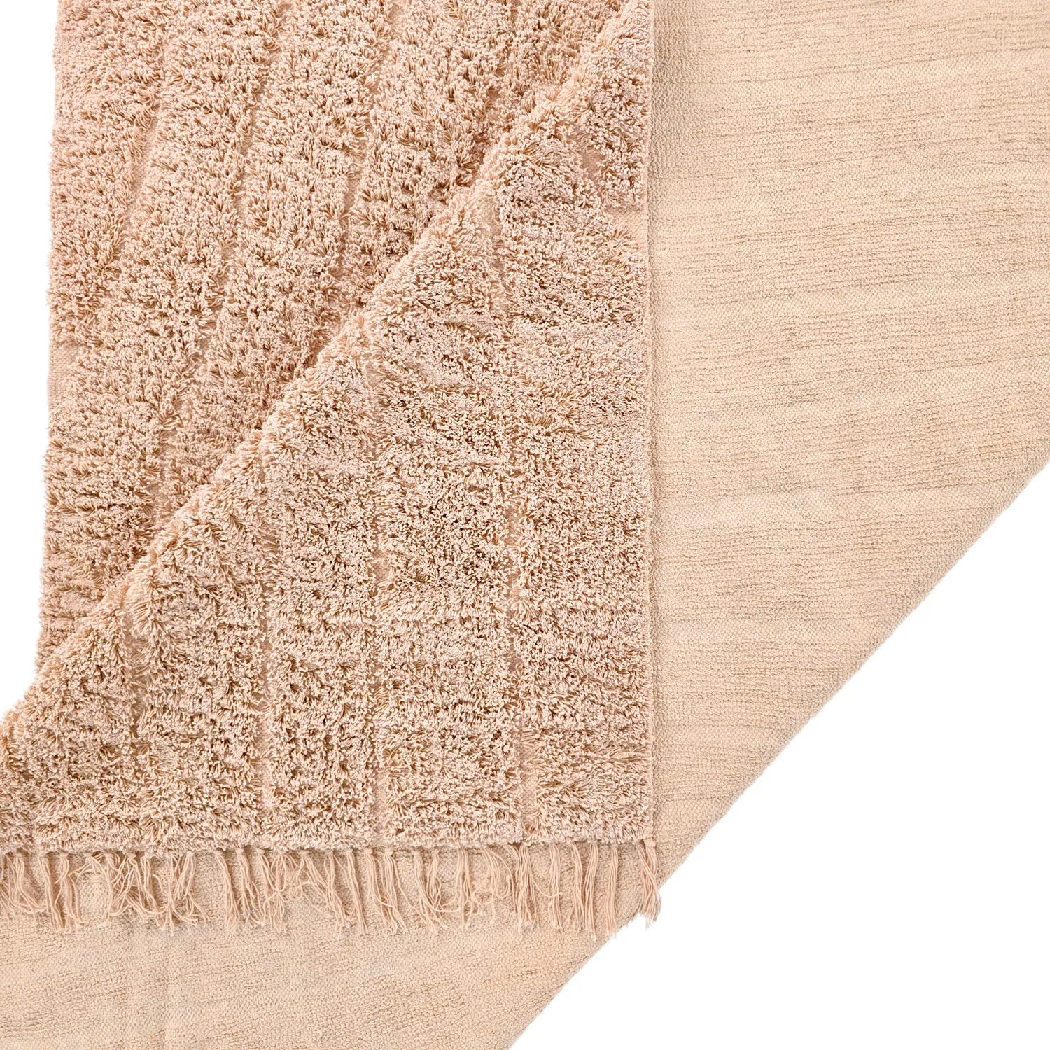 Ryijymatot - Farley Natural Cotton Shaggy (vaaleanpunainen)
