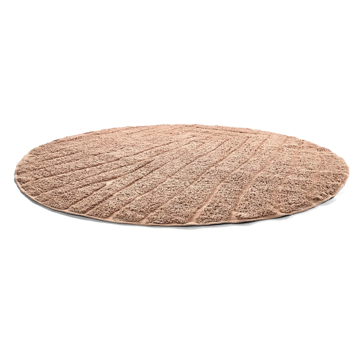 Pyöreä matot - Farley Natural Cotton Shaggy (vaaleanpunainen)