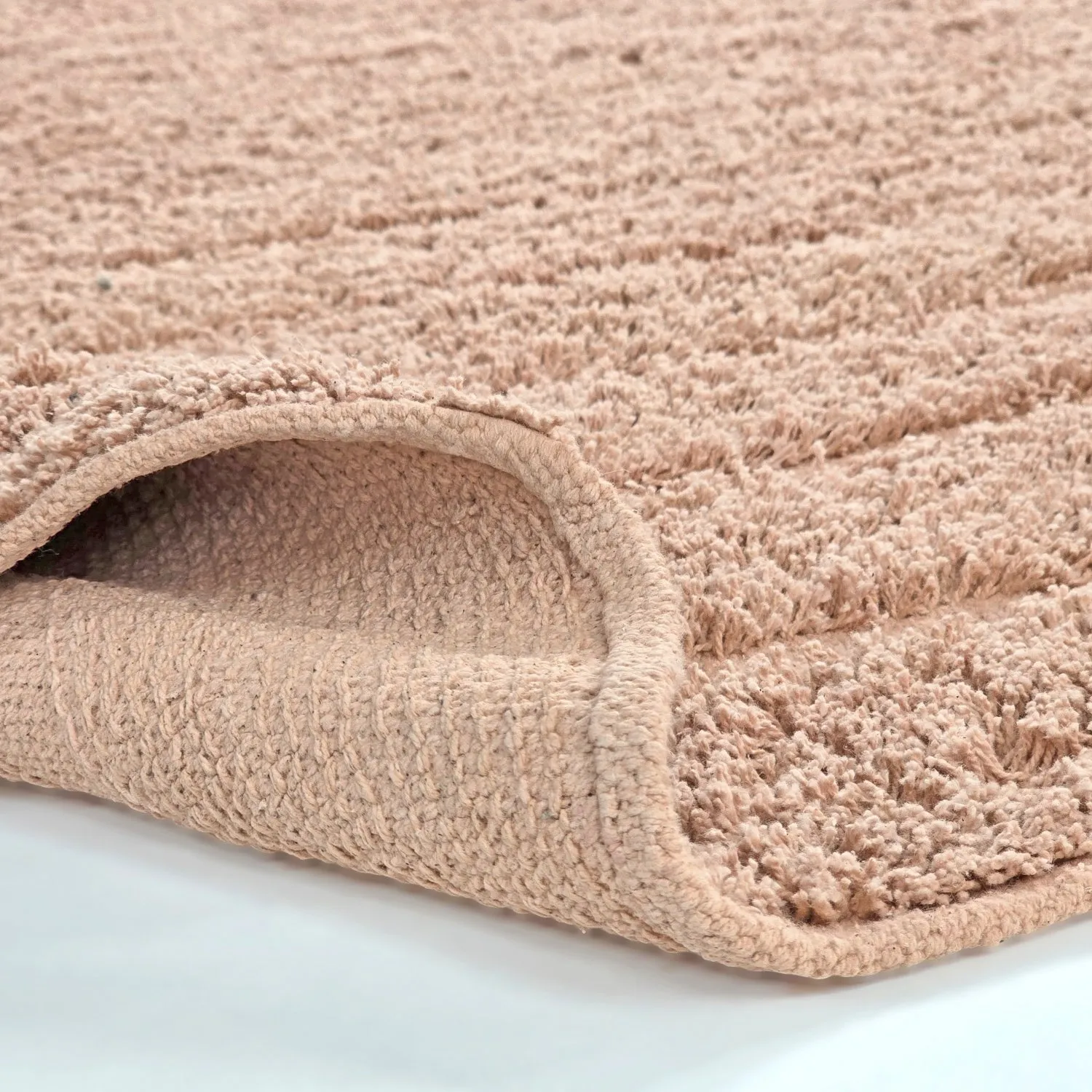 Pyöreä matot - Farley Natural Cotton Shaggy (vaaleanpunainen)