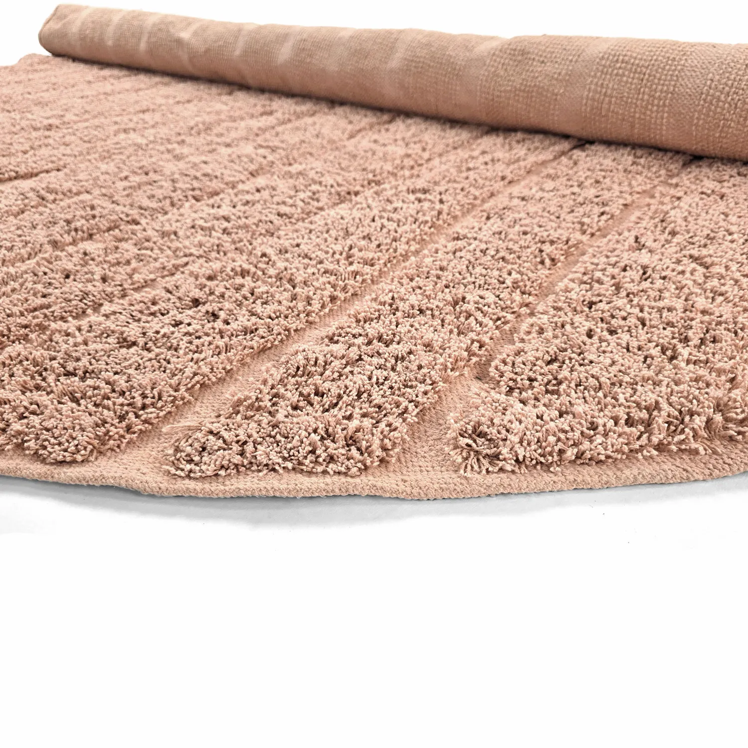 Pyöreä matot - Farley Natural Cotton Shaggy (vaaleanpunainen)