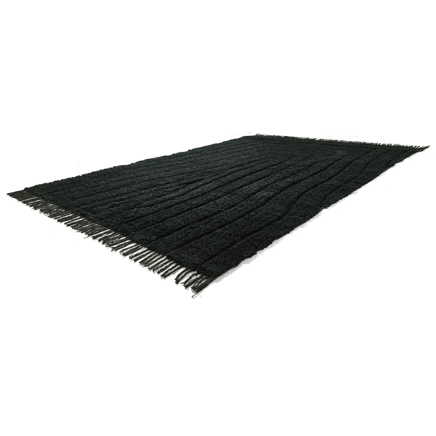 Ryijymatot - Farley Natural Cotton Shaggy (musta)