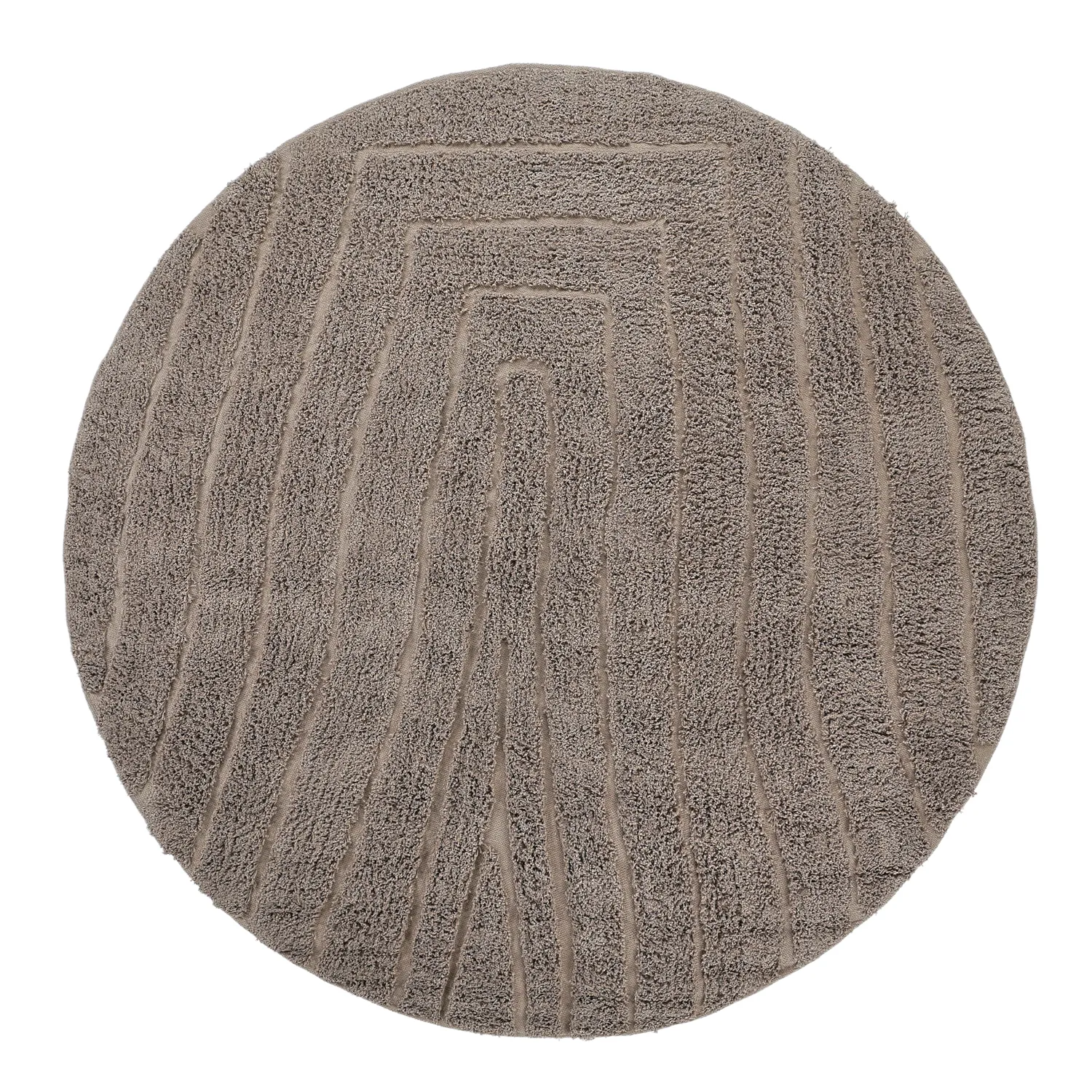 Pyöreä matot - Farley Natural Cotton Shaggy (taupe)
