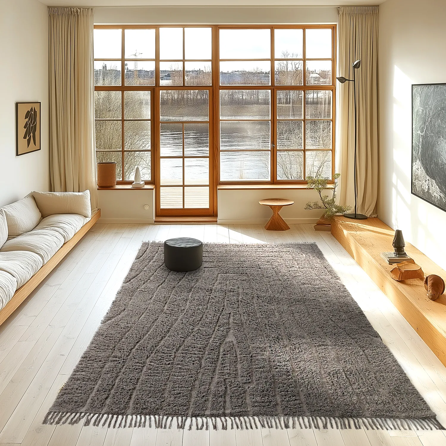 Ryijymatot - Farley Natural Cotton Shaggy (taupe)