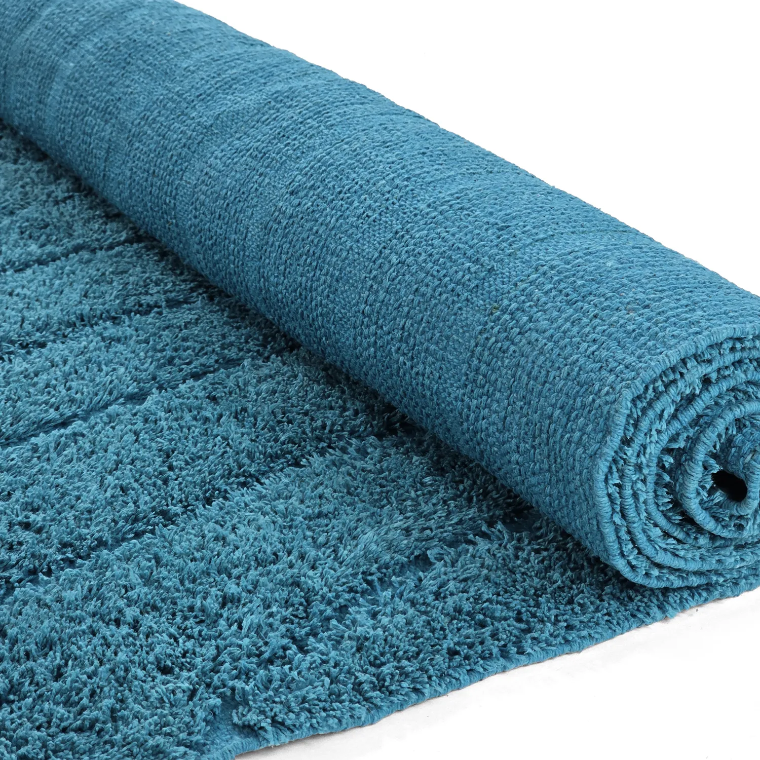 Ryijymatot - Farley Natural Cotton Shaggy (turkoosi)