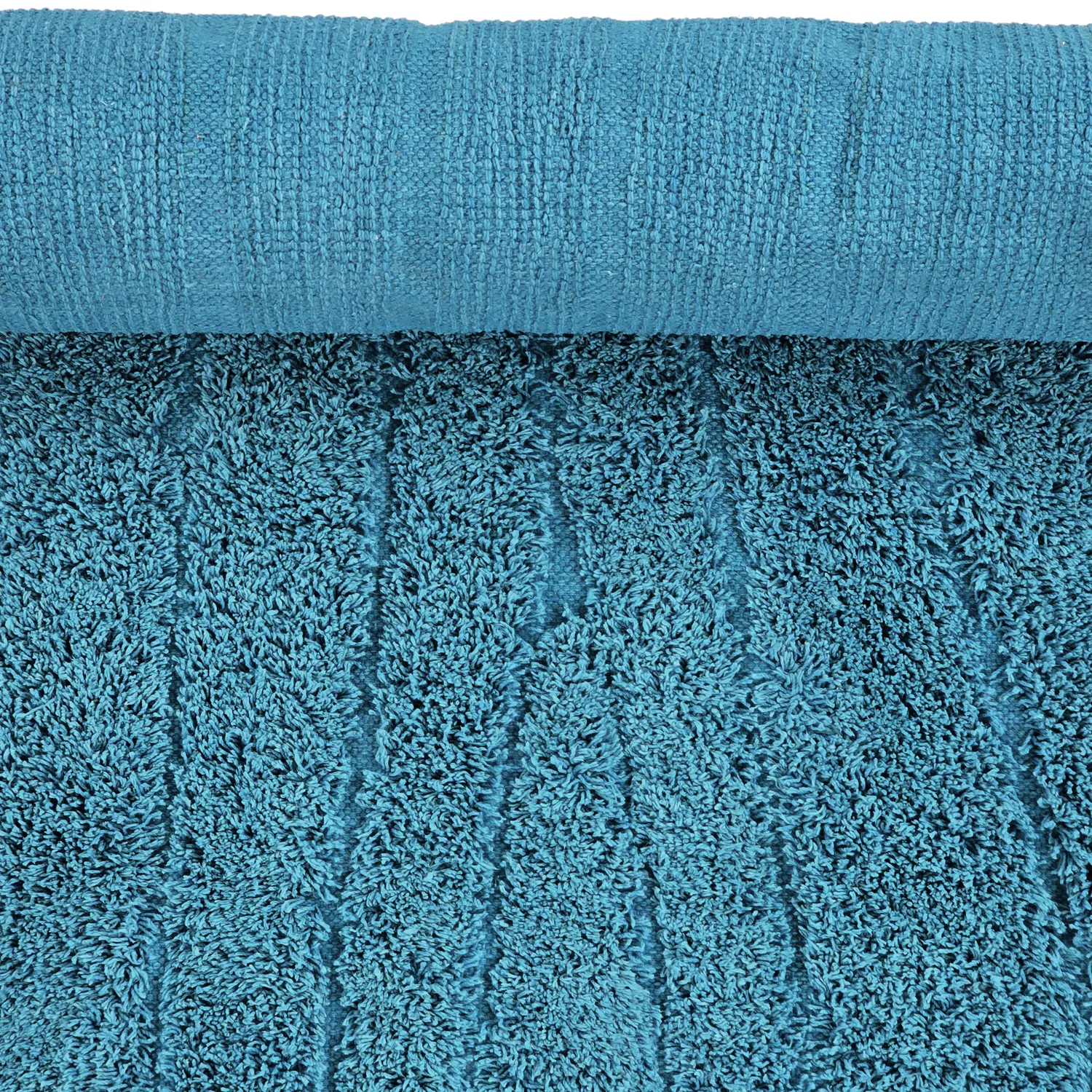 Ryijymatot - Farley Natural Cotton Shaggy (turkoosi)