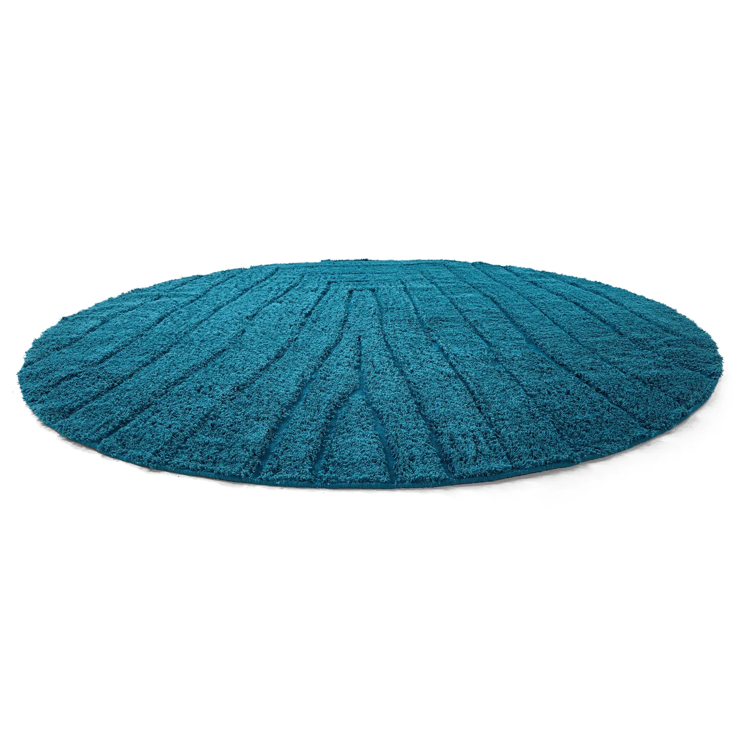 Pyöreä matot - Farley Natural Cotton Shaggy (turkoosi)