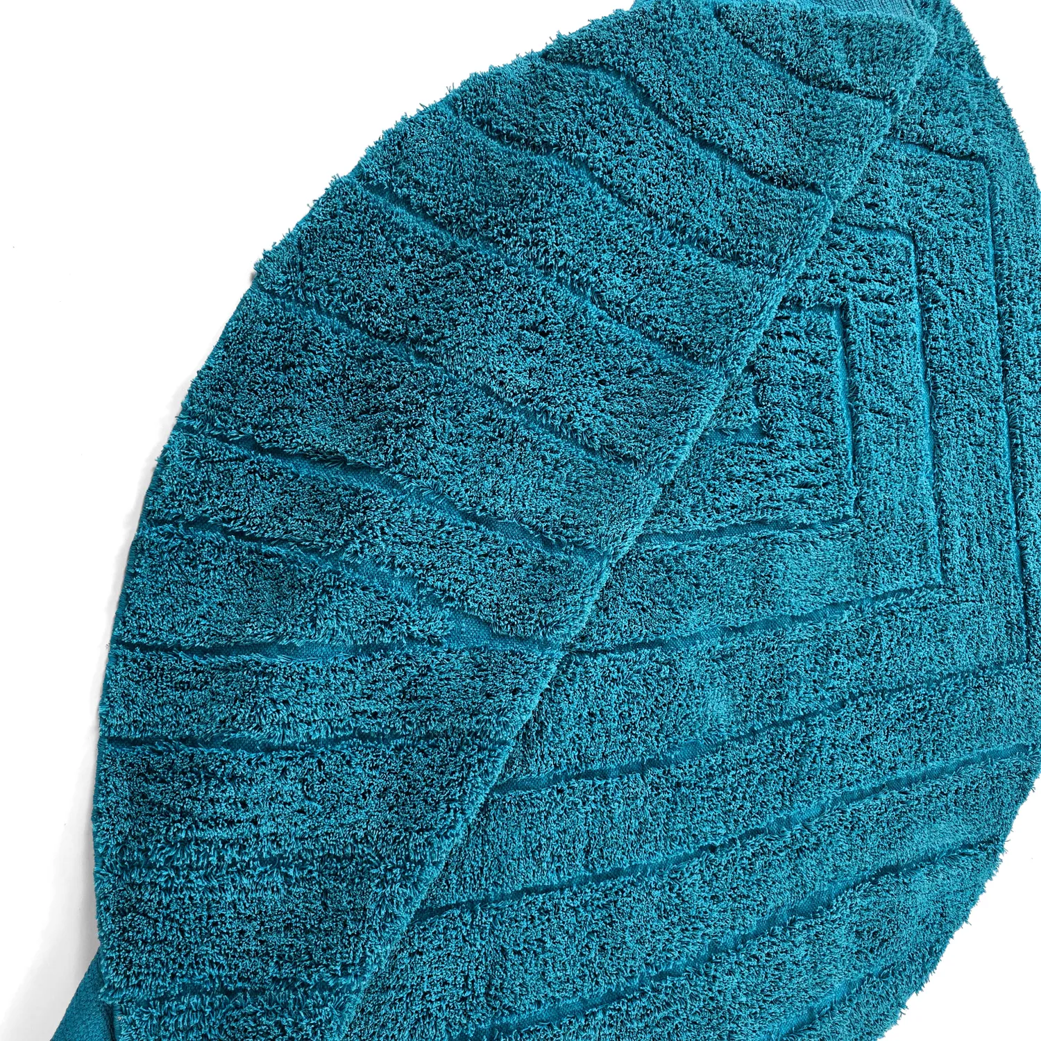 Pyöreä matot - Farley Natural Cotton Shaggy (turkoosi)