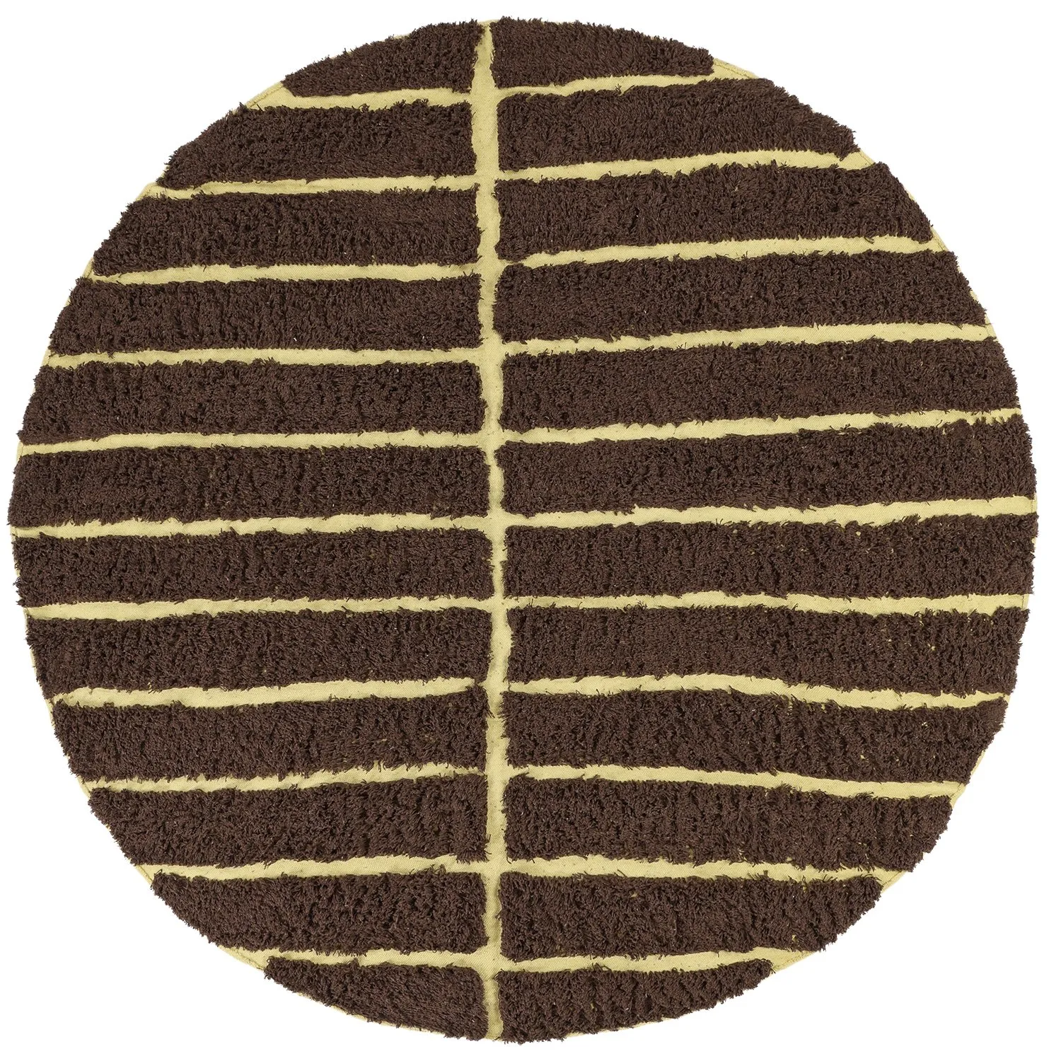 Pyöreät matot - Ikara Natural Cotton Shaggy (ruskea)