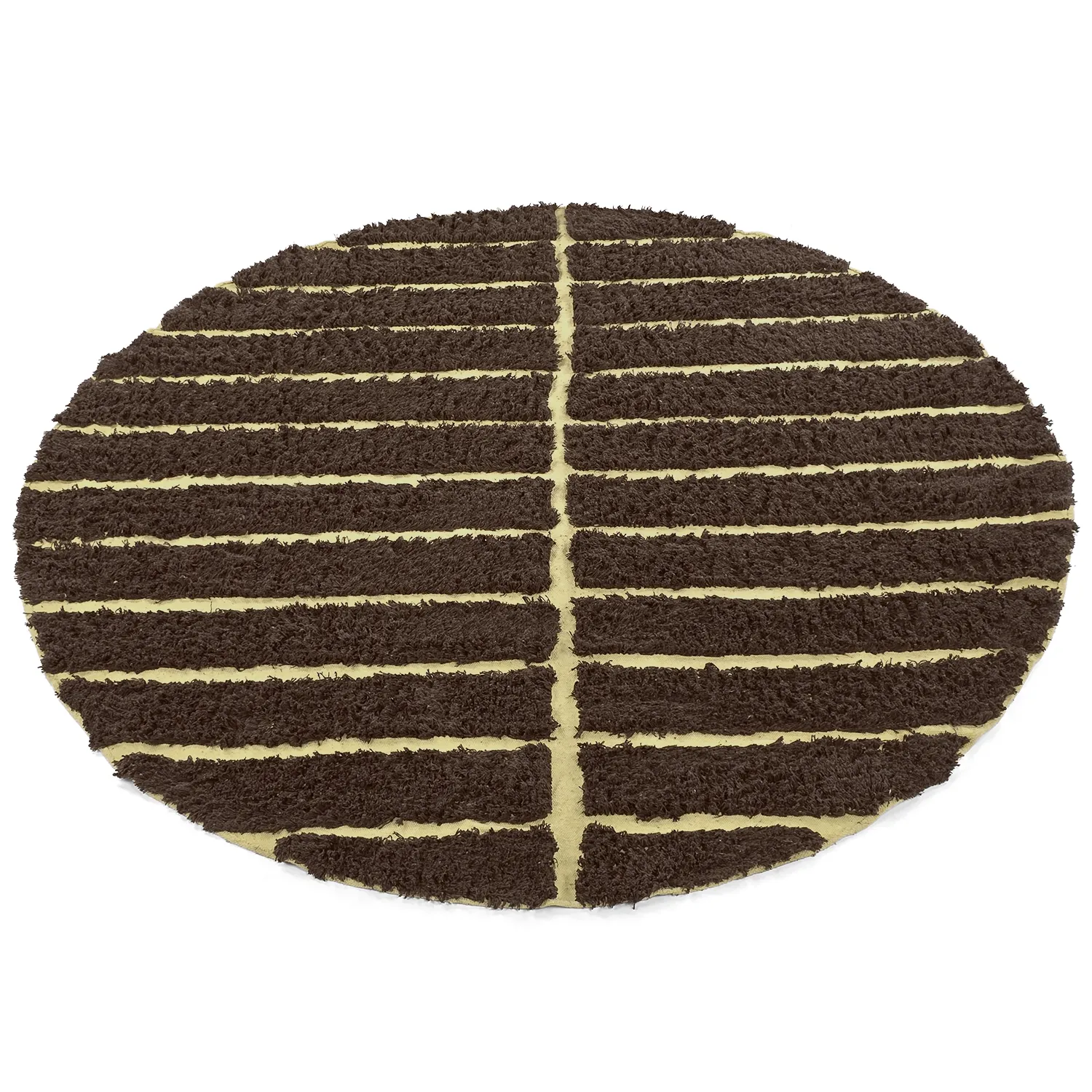 Pyöreät matot - Ikara Natural Cotton Shaggy (ruskea)