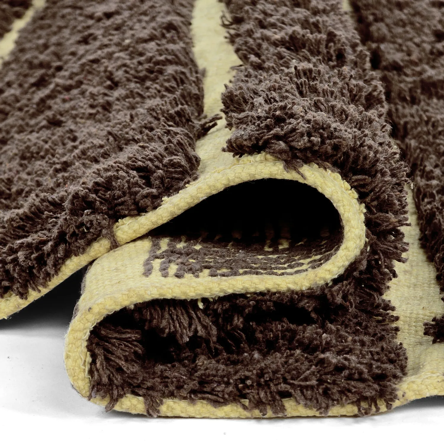 Pyöreät matot - Ikara Natural Cotton Shaggy (ruskea)