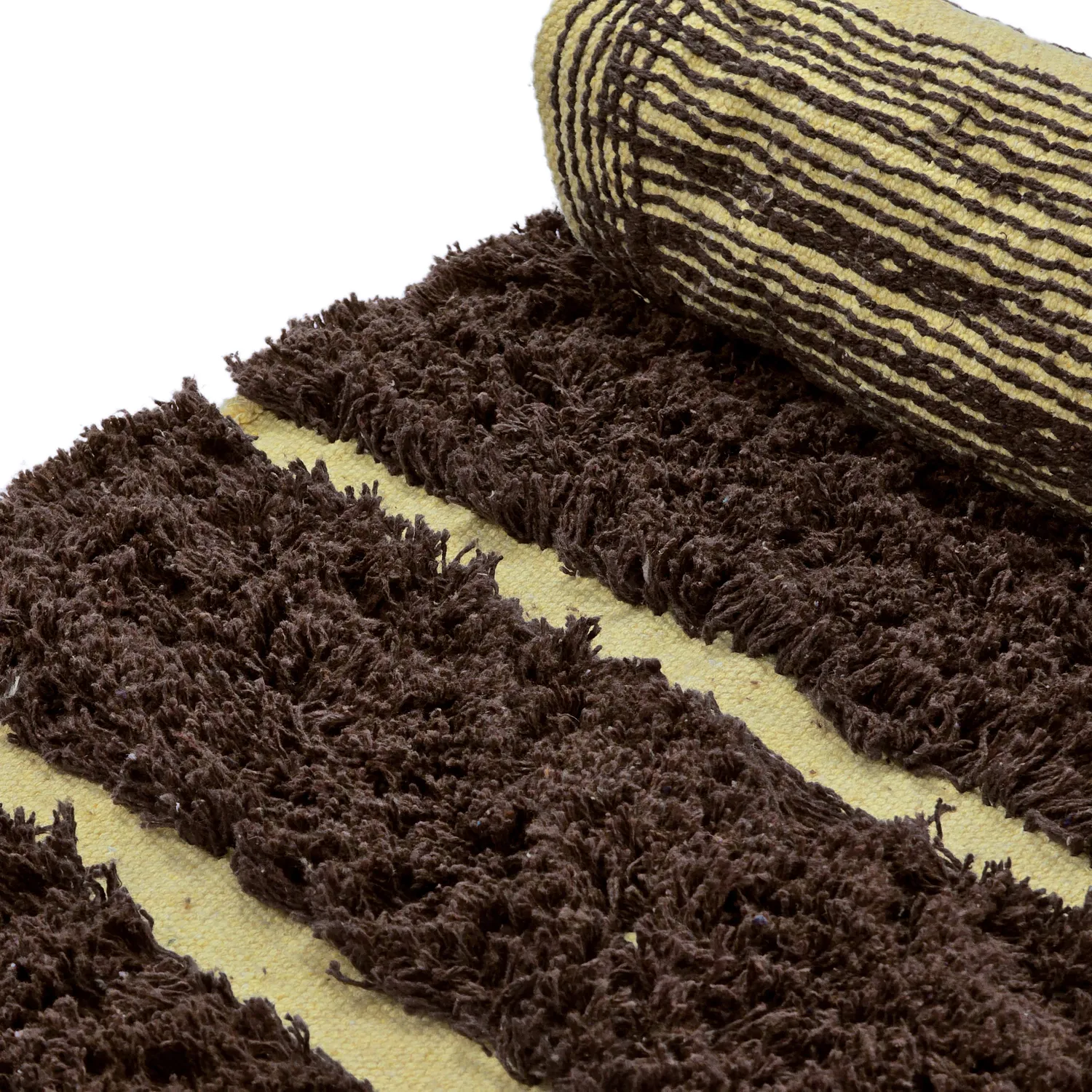Pyöreät matot - Ikara Natural Cotton Shaggy (ruskea)