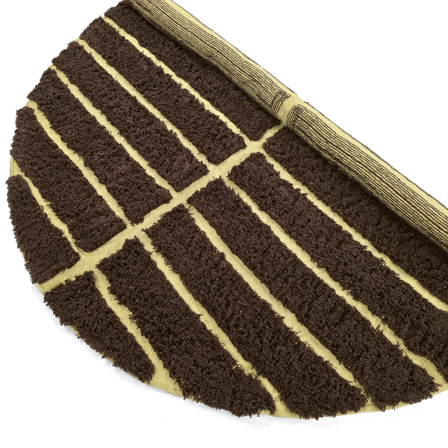 Pyöreät matot - Ikara Natural Cotton Shaggy (ruskea)
