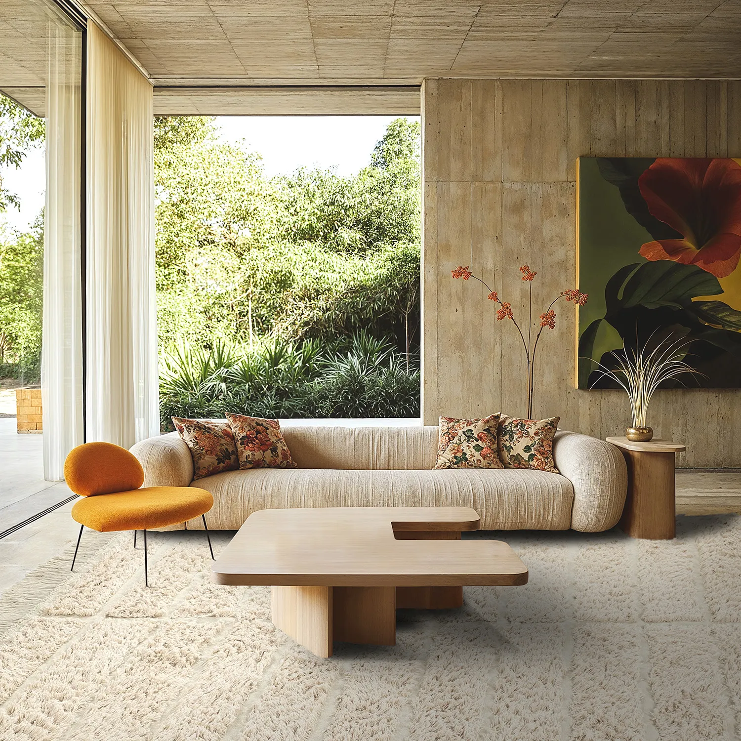 Ryijymatot - Ikara Natural Cotton Shaggy (kerma)