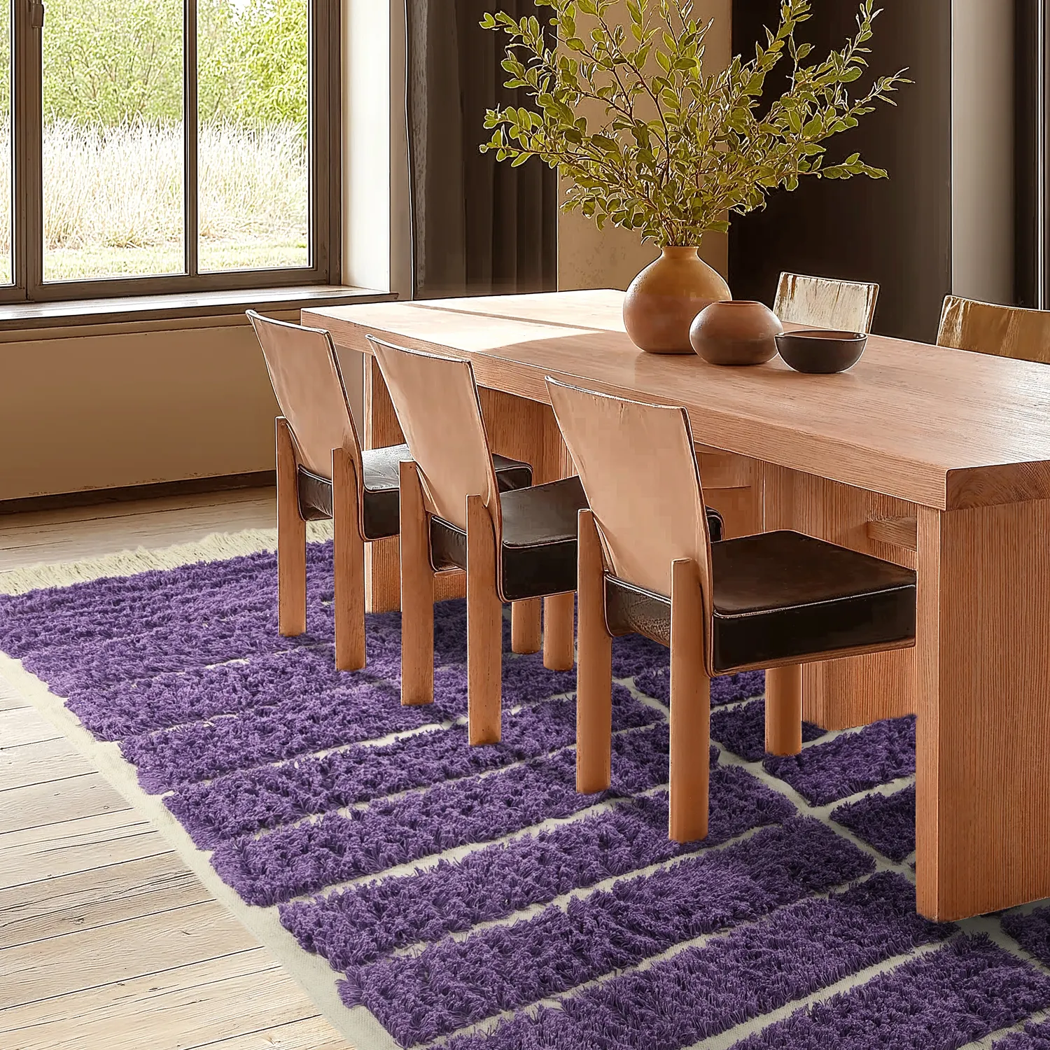 Ryijymatot - Ikara Natural Cotton Shaggy (violetti)
