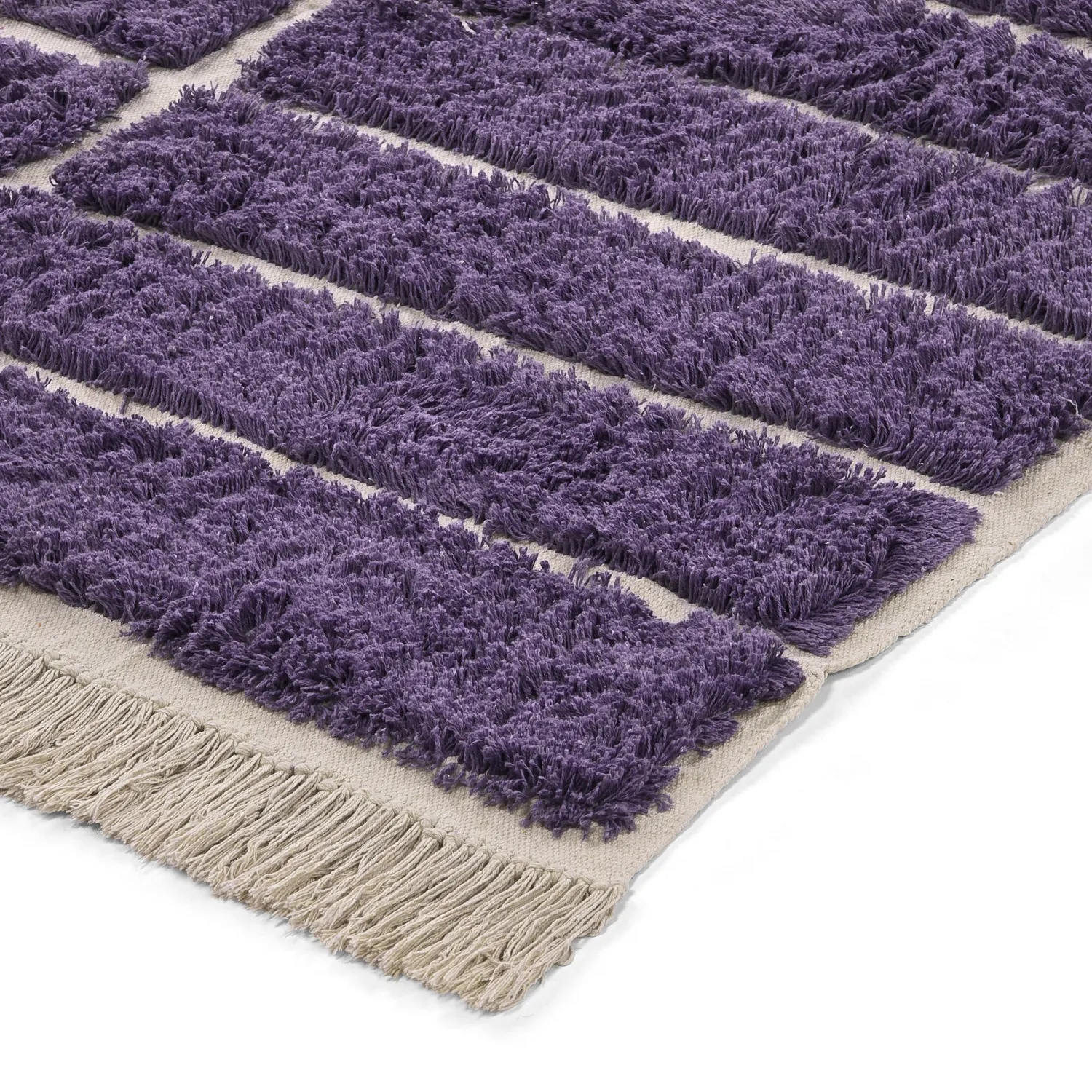 Ryijymatot - Ikara Natural Cotton Shaggy (violetti)