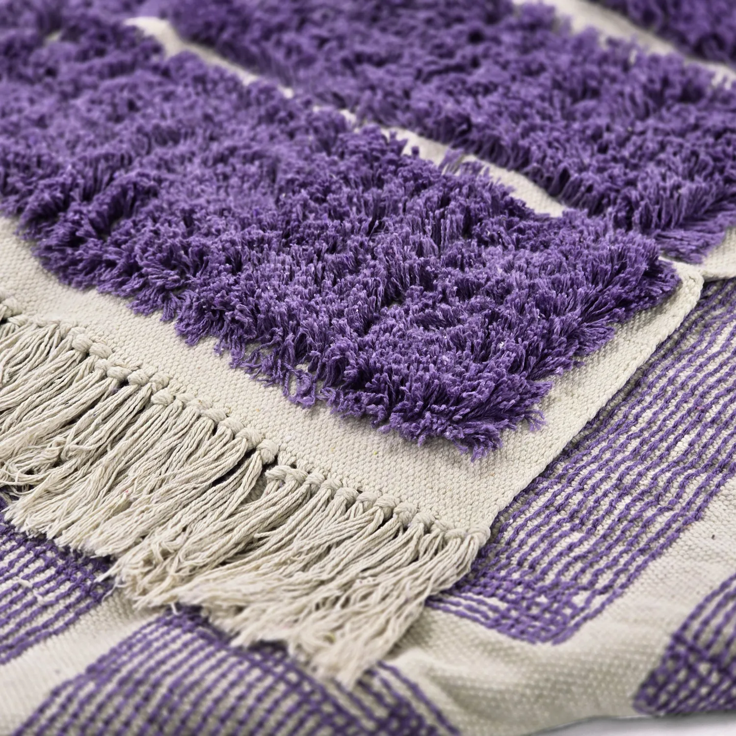 Ryijymatot - Ikara Natural Cotton Shaggy (violetti)