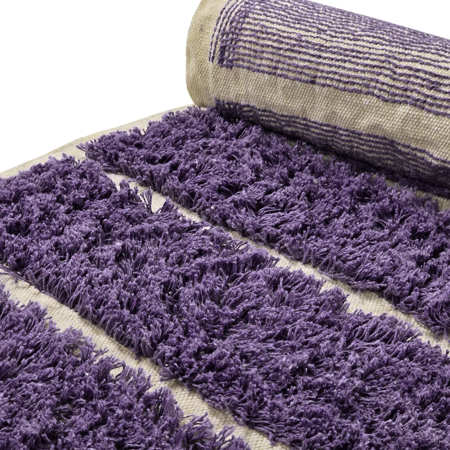 Ryijymatot - Ikara Natural Cotton Shaggy (violetti)