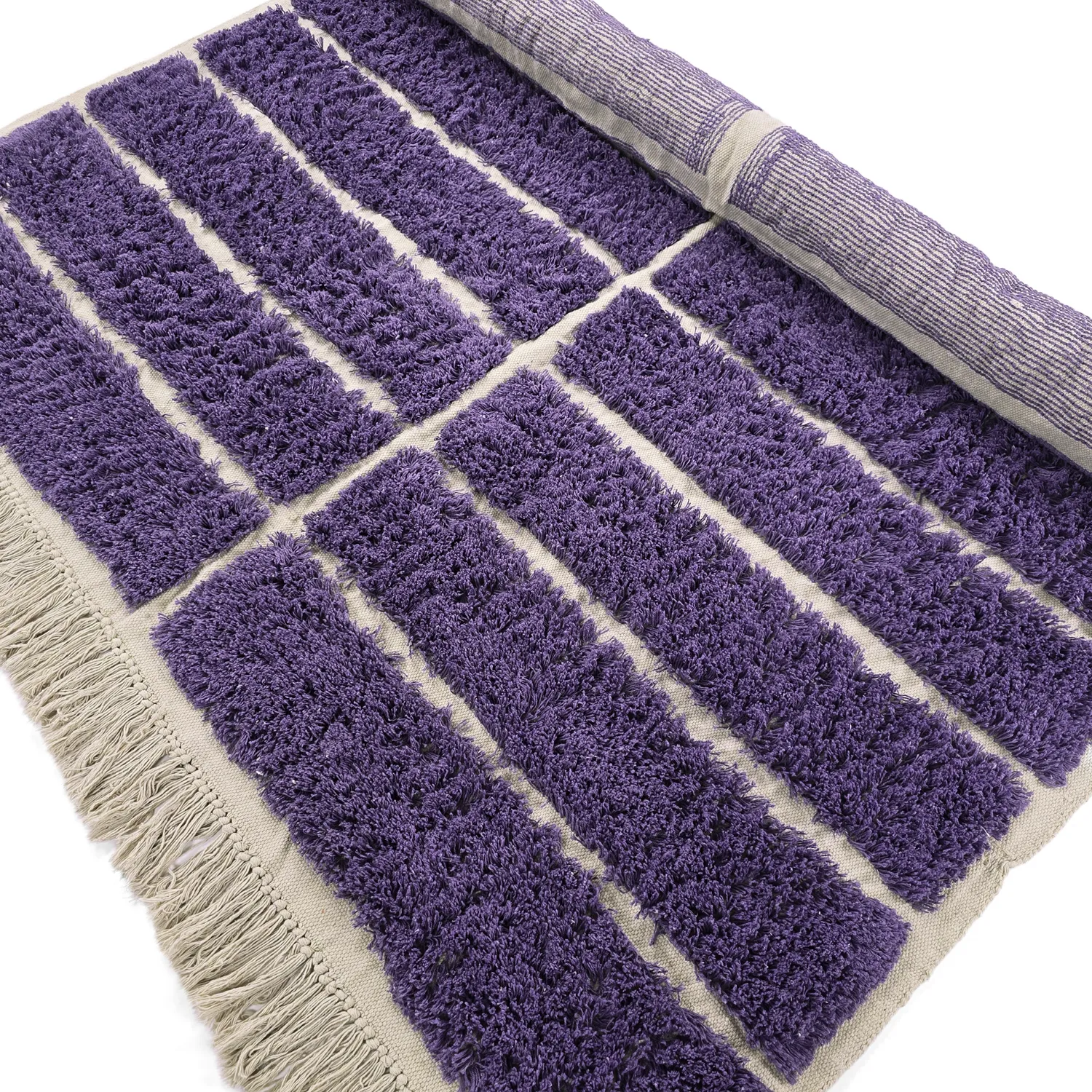 Ryijymatot - Ikara Natural Cotton Shaggy (violetti)