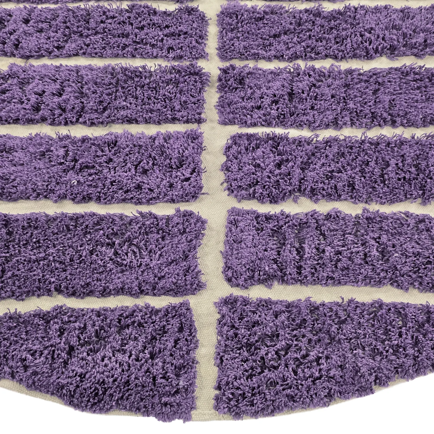 Pyöreät matot - Ikara Natural Cotton Shaggy (violetti)