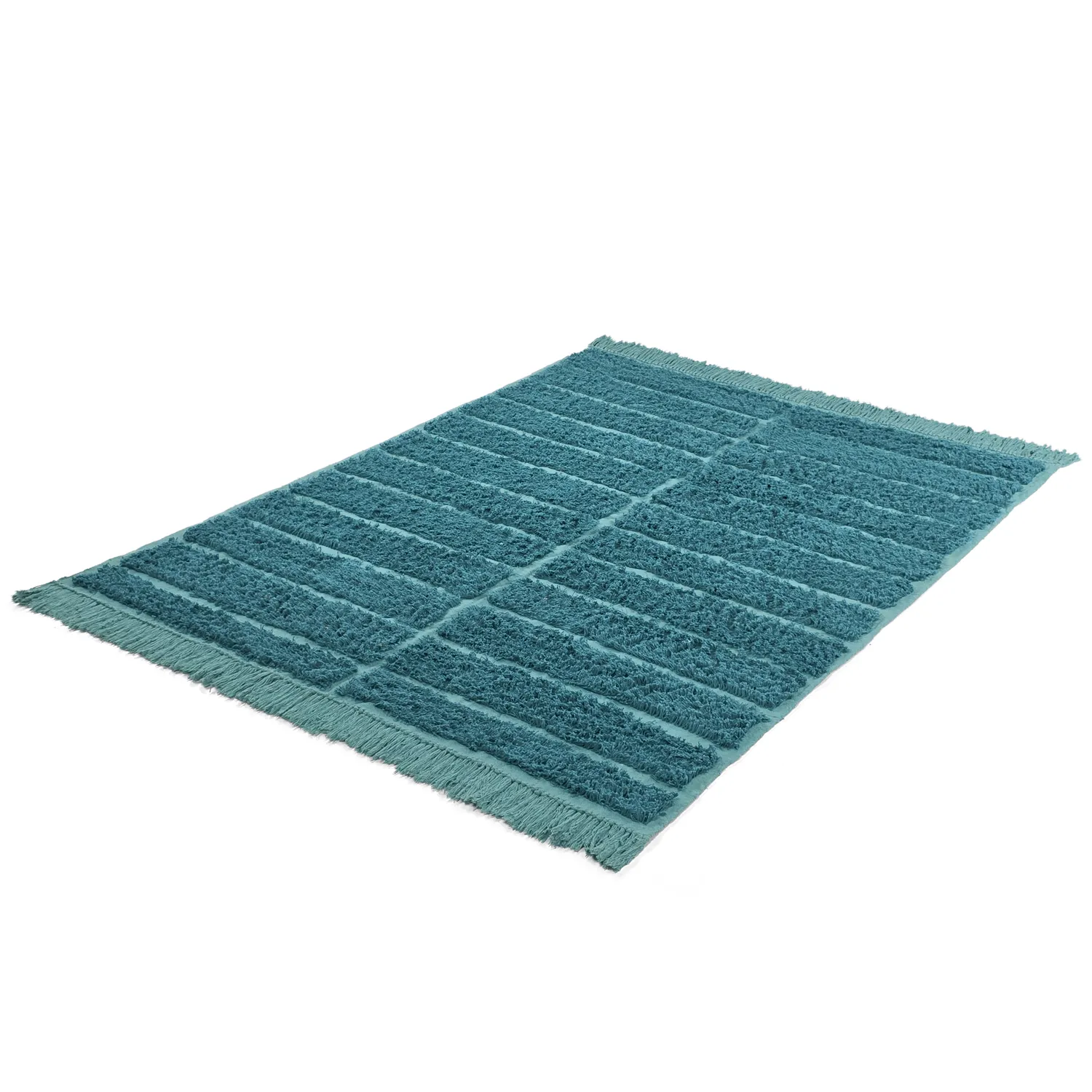 Ryijymatot - Ikara Natural Cotton Shaggy (turkoosi)