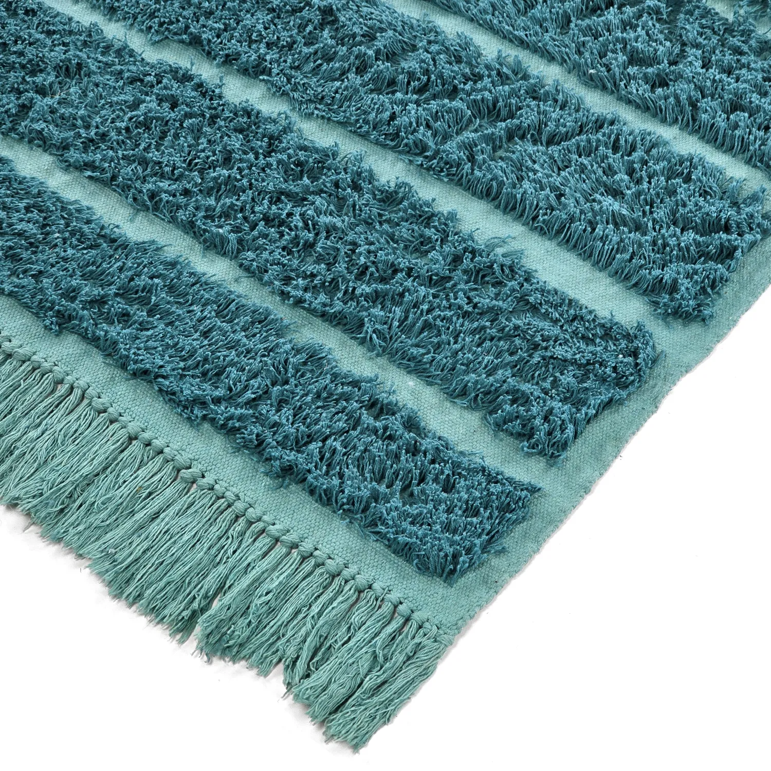Ryijymatot - Ikara Natural Cotton Shaggy (turkoosi)
