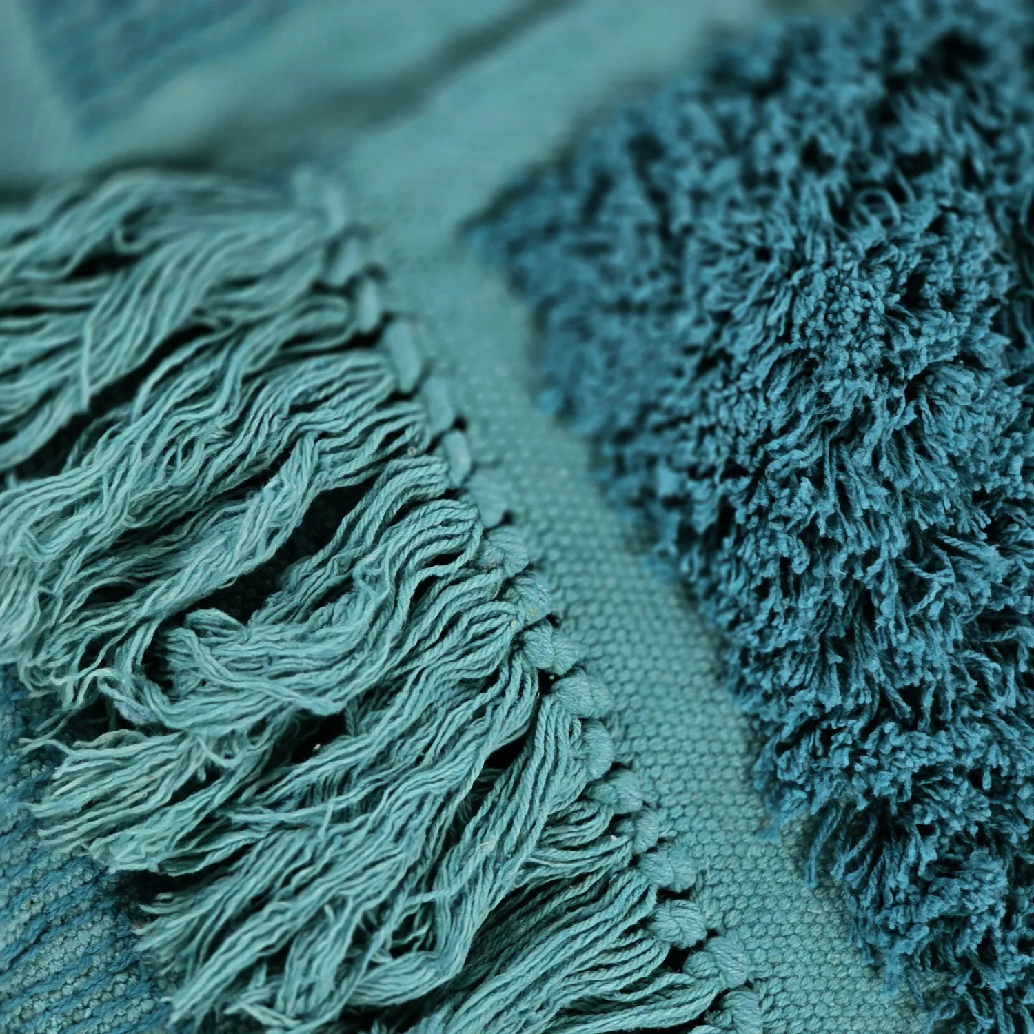Ryijymatot - Ikara Natural Cotton Shaggy (turkoosi)