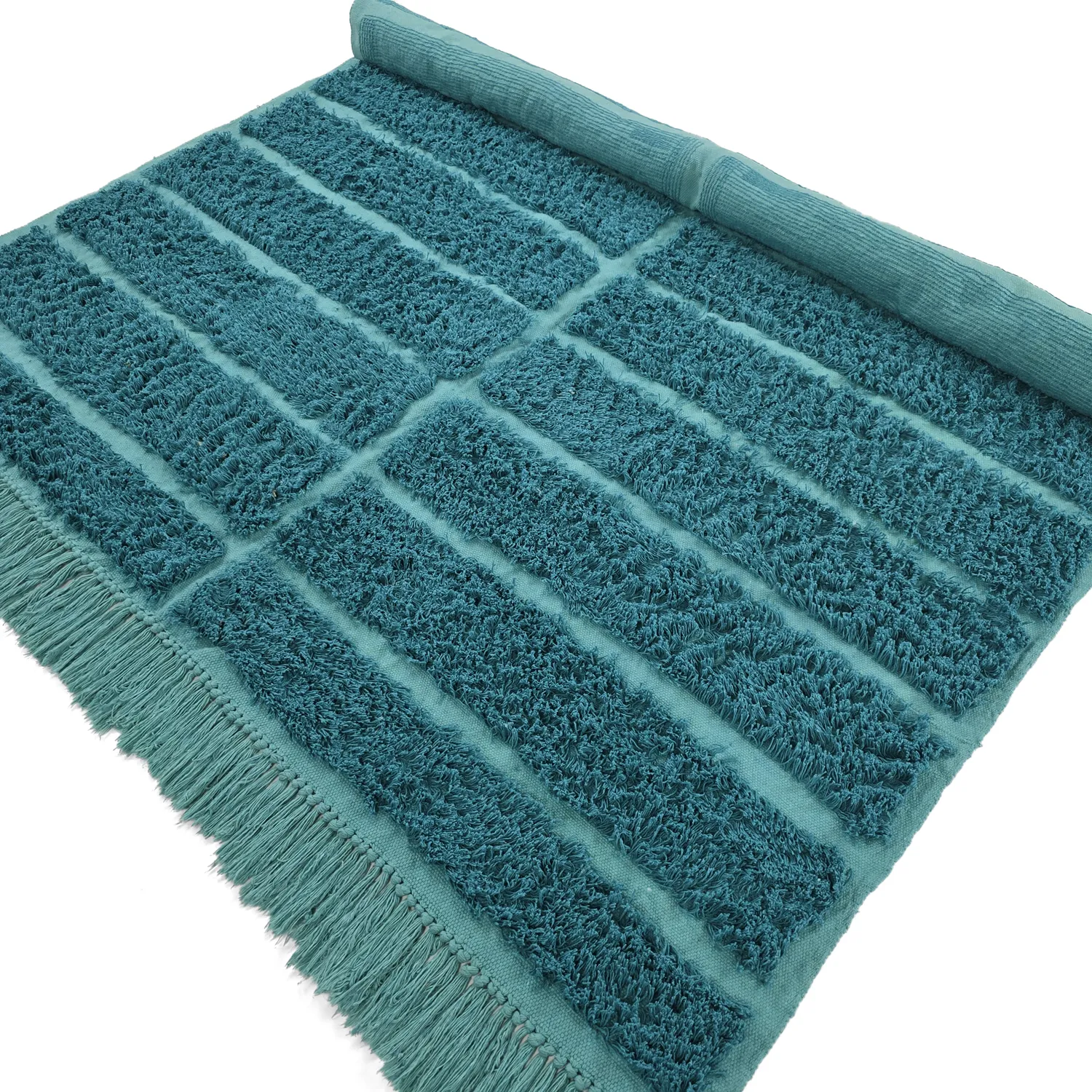 Ryijymatot - Ikara Natural Cotton Shaggy (turkoosi)