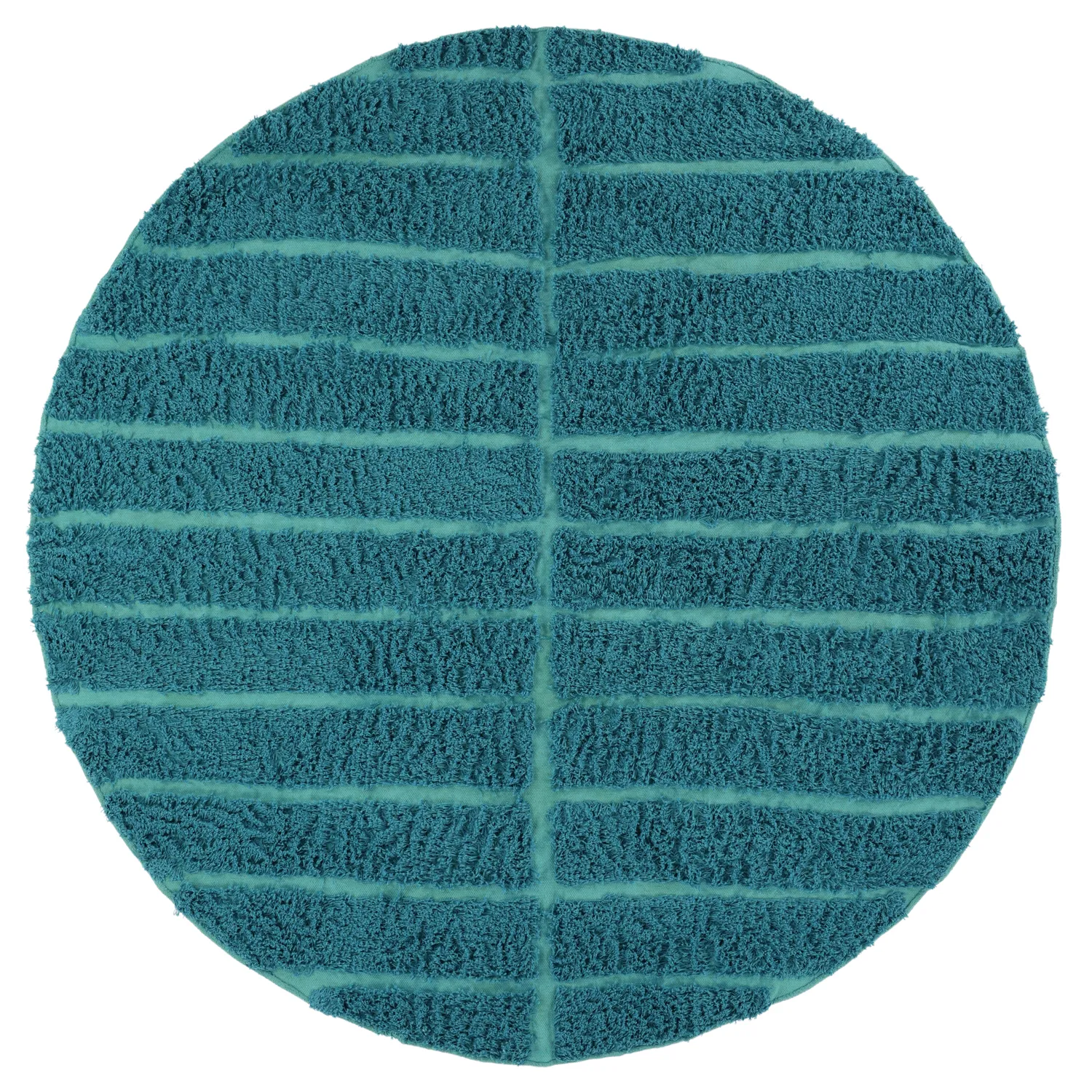 Pyöreät matot - Ikara Natural Cotton Shaggy (turkoosi)