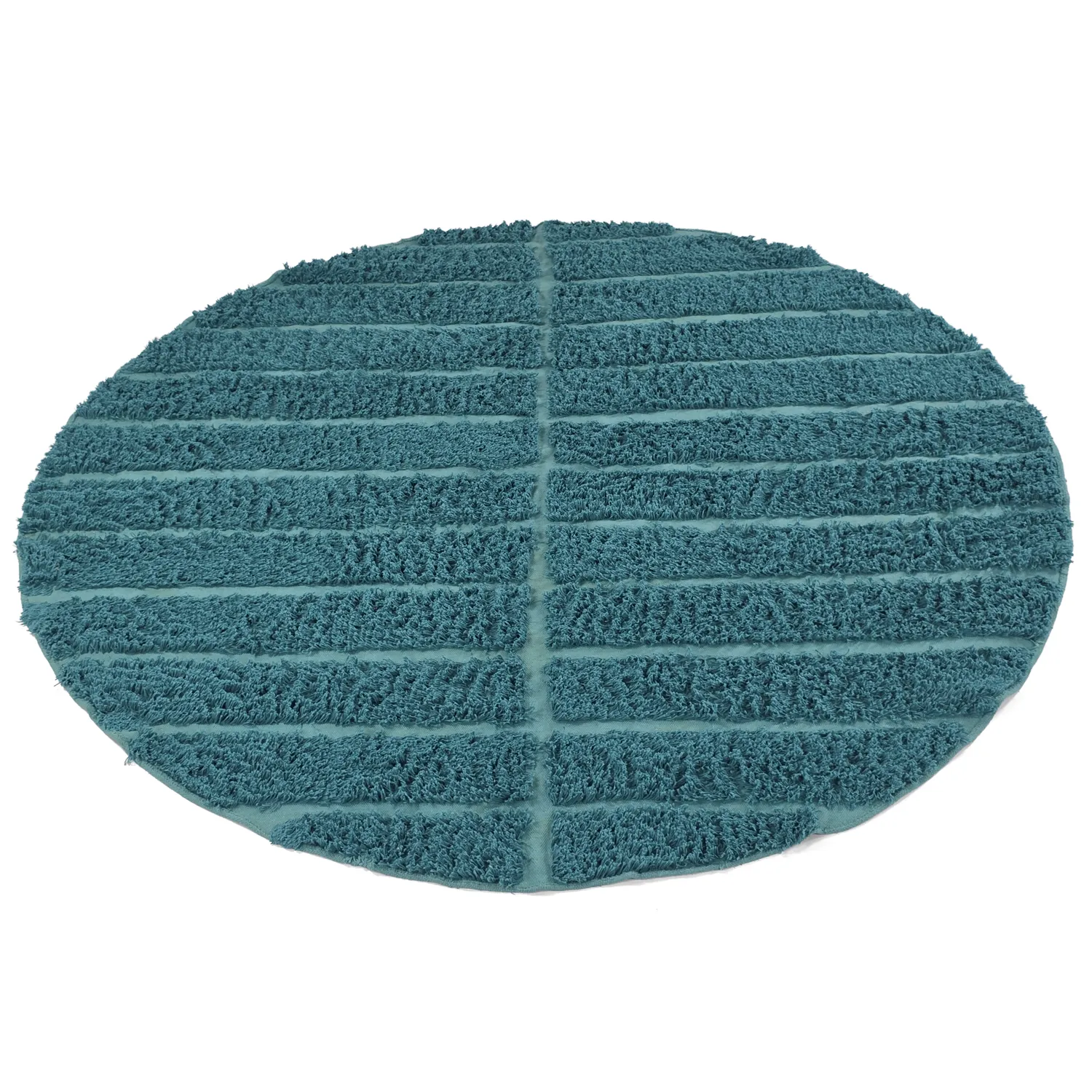 Pyöreät matot - Ikara Natural Cotton Shaggy (turkoosi)