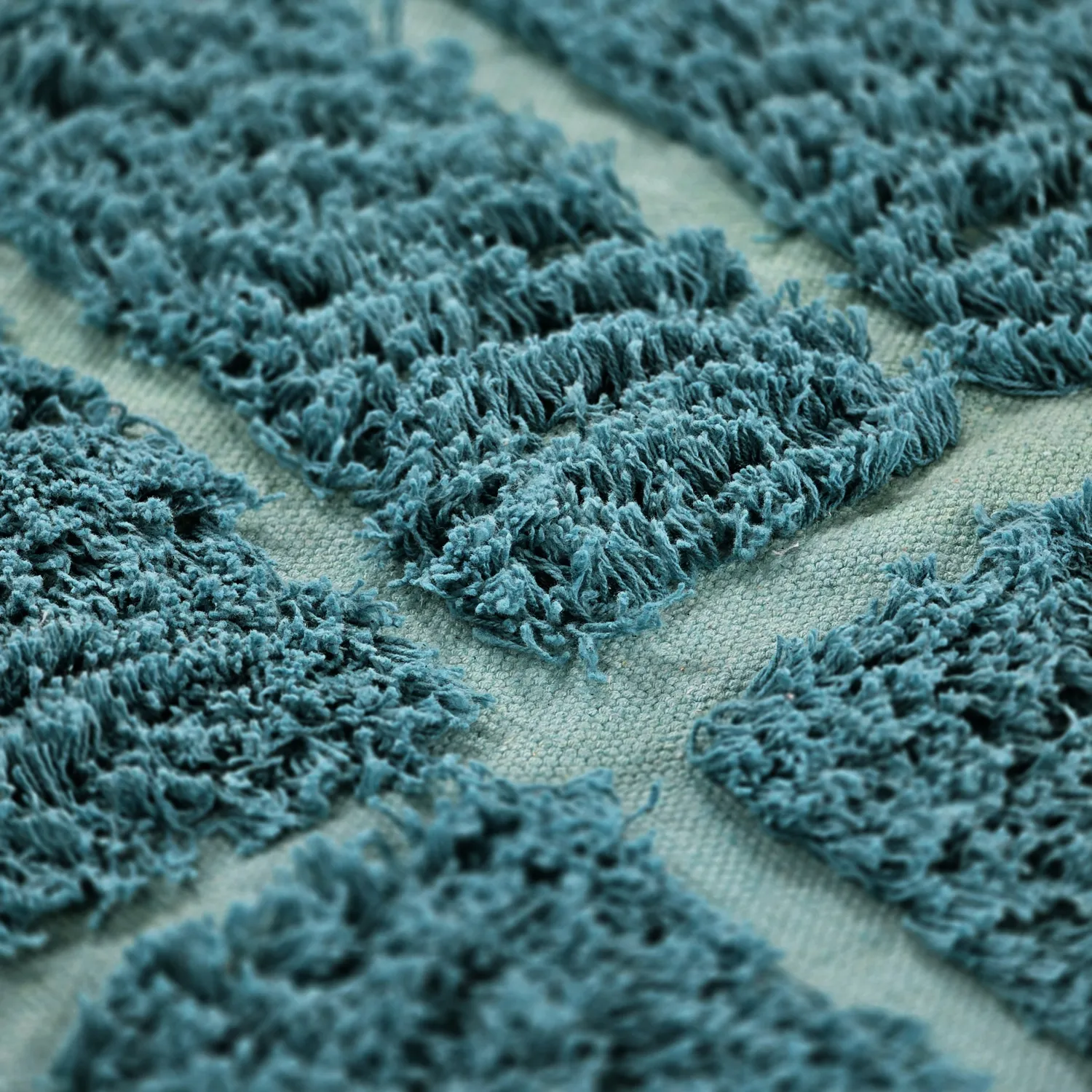 Pyöreät matot - Ikara Natural Cotton Shaggy (turkoosi)