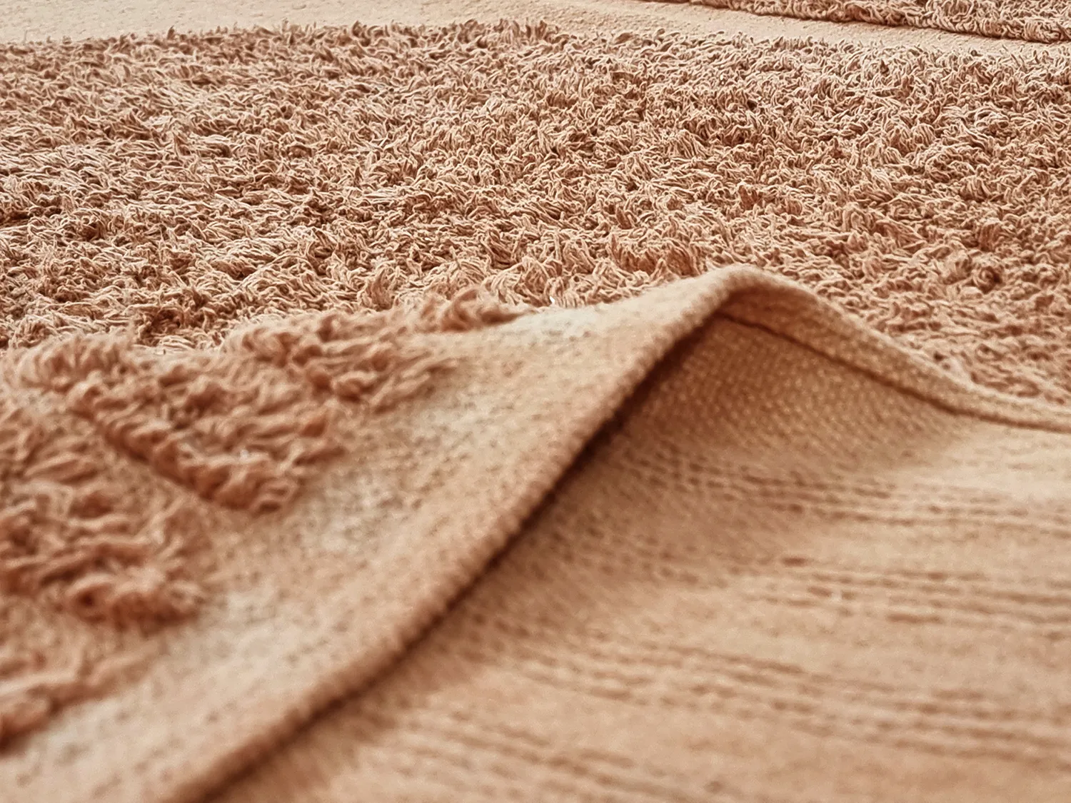 Pyöreä matot - Jovie Natural Cotton Shaggy (terrakotta)