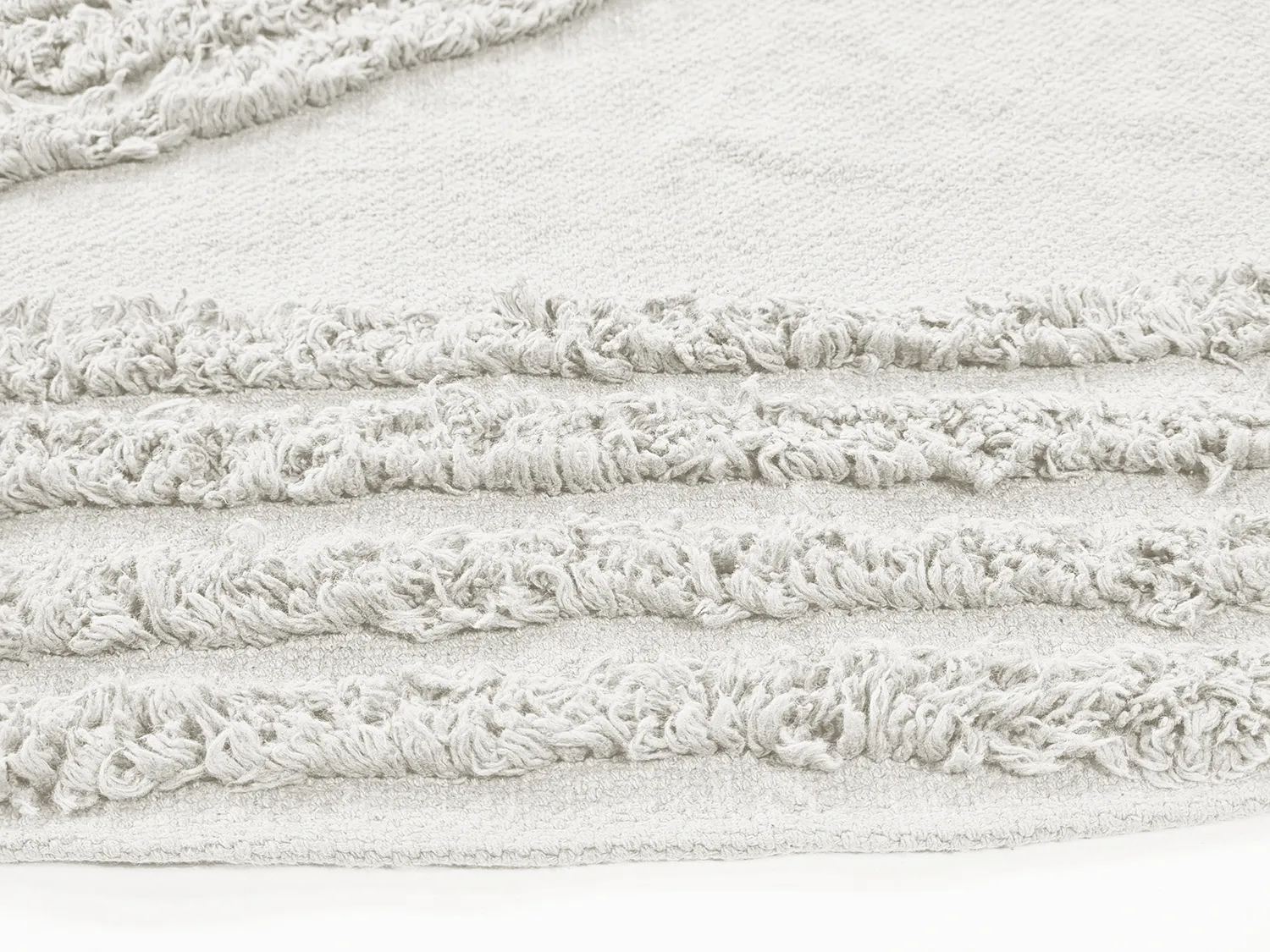 Pyöreä matot - Jovie Natural Cotton Shaggy (offwhite)