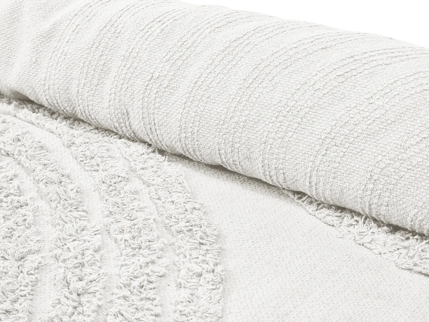 Pyöreä matot - Jovie Natural Cotton Shaggy (offwhite)