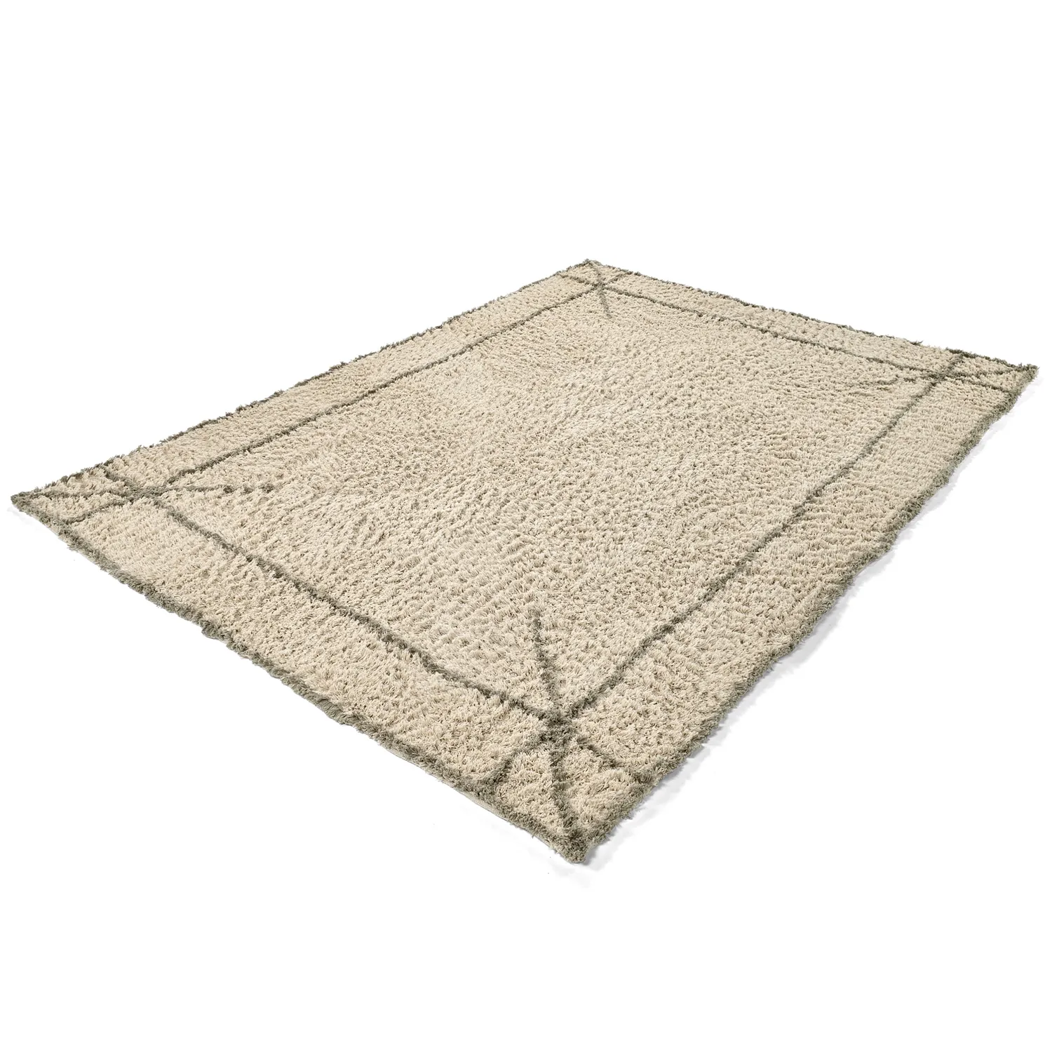 Ryijymatot - Kairi Natural Cotton Shaggy (beige/tape)
