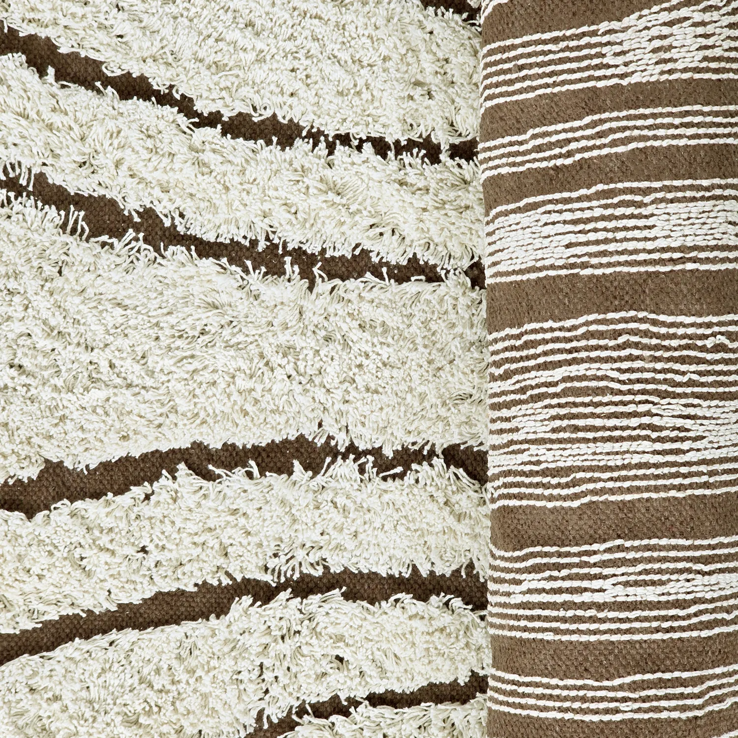 Ryijymatot - Kindon Natural Cotton Shaggy (luonnonvalkoinen/ruskea)