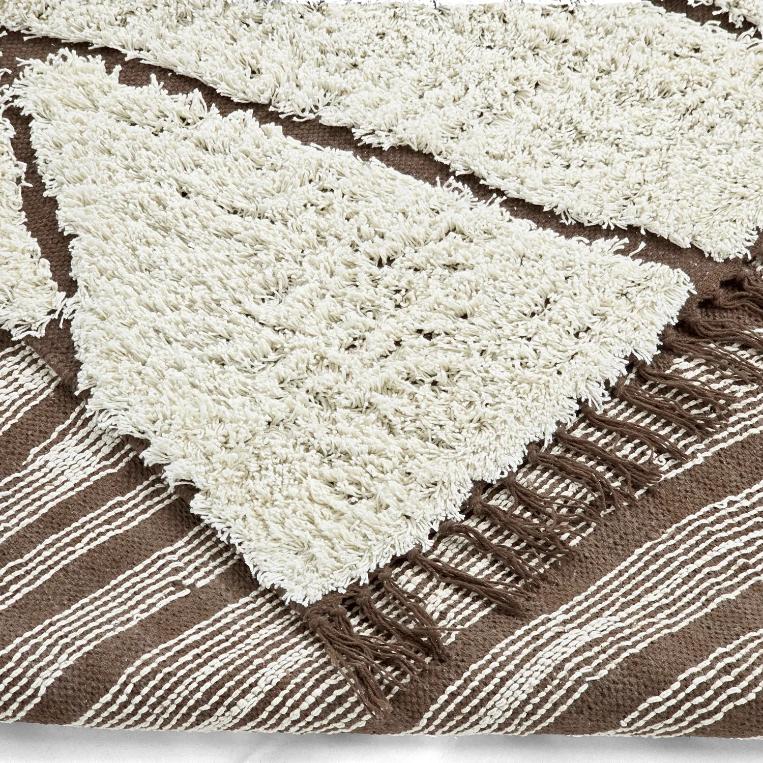 Ryijymatot - Kindon Natural Cotton Shaggy (luonnonvalkoinen/ruskea)
