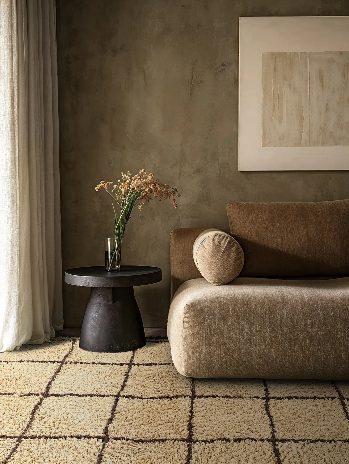 Ryijymatot - Lana Natural Cotton Shaggy (beige/ruskea)