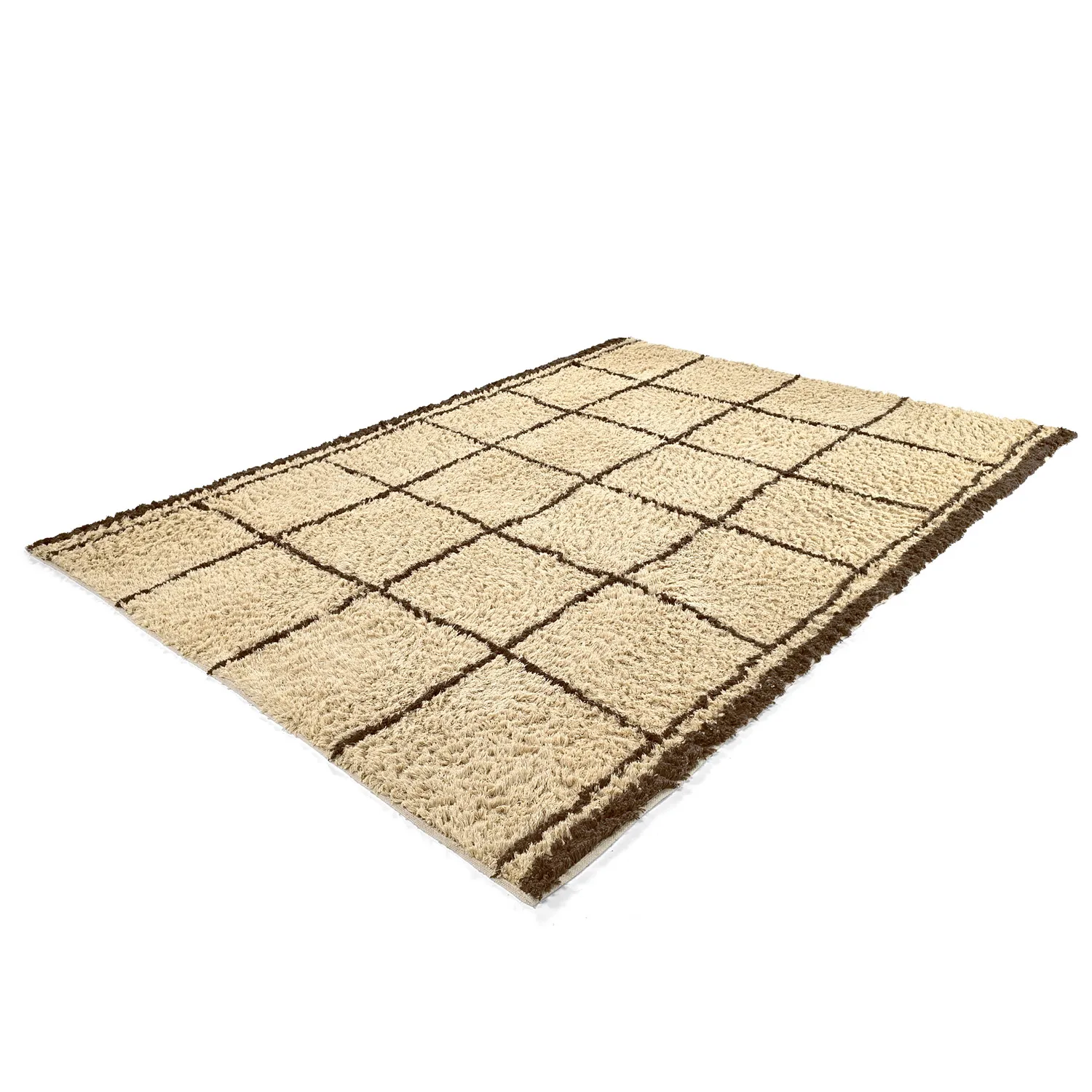 Ryijymatot - Lana Natural Cotton Shaggy (beige/ruskea)