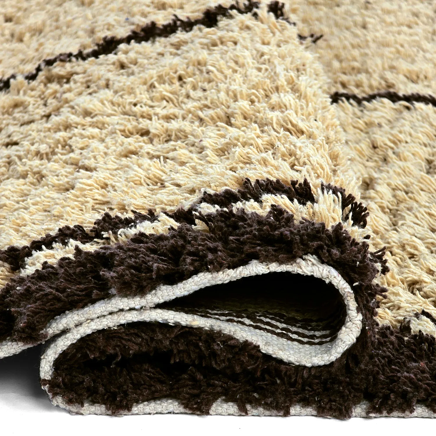 Ryijymatot - Lana Natural Cotton Shaggy (beige/ruskea)