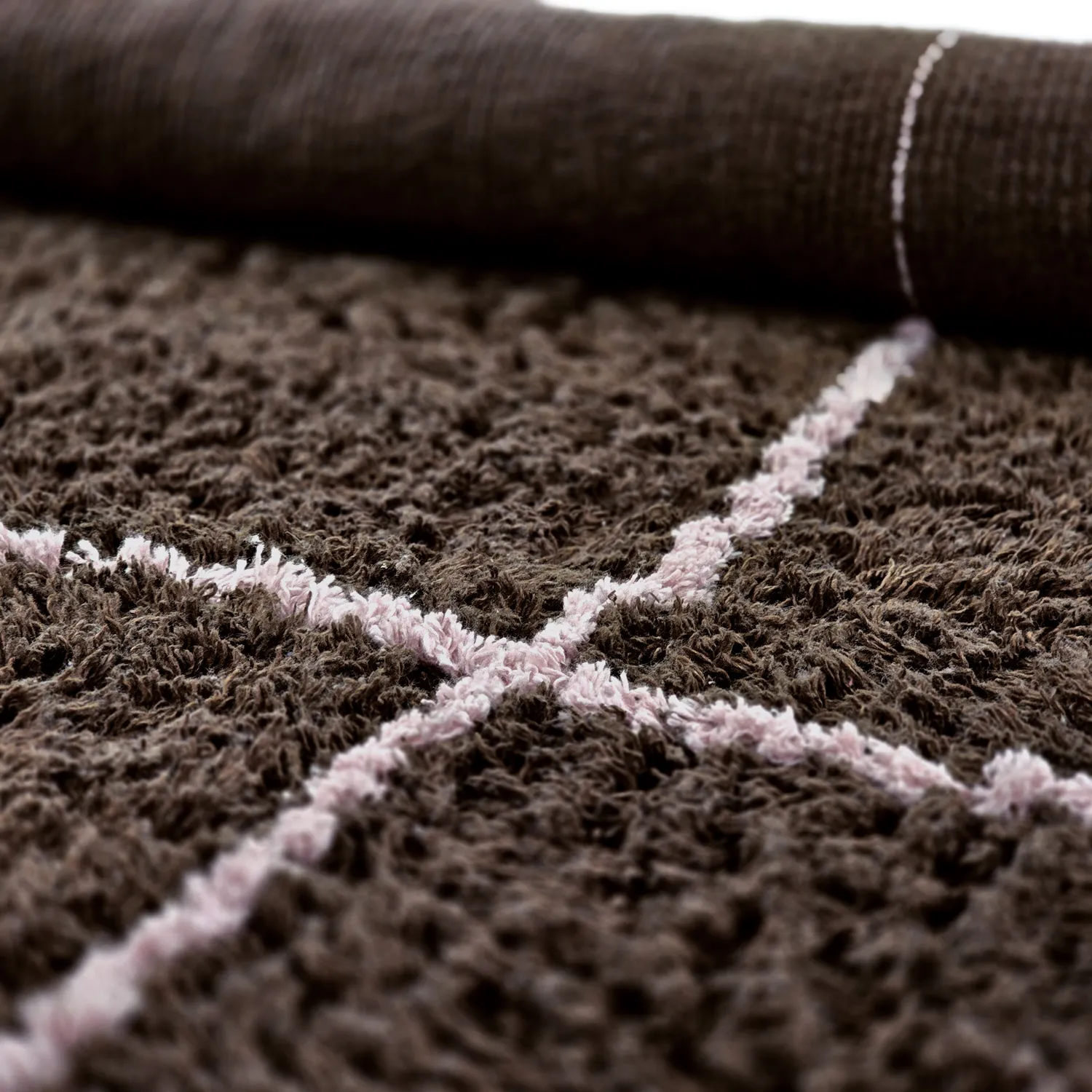 Pyöreät matot - Lana Natural Cotton Shaggy (ruskea)